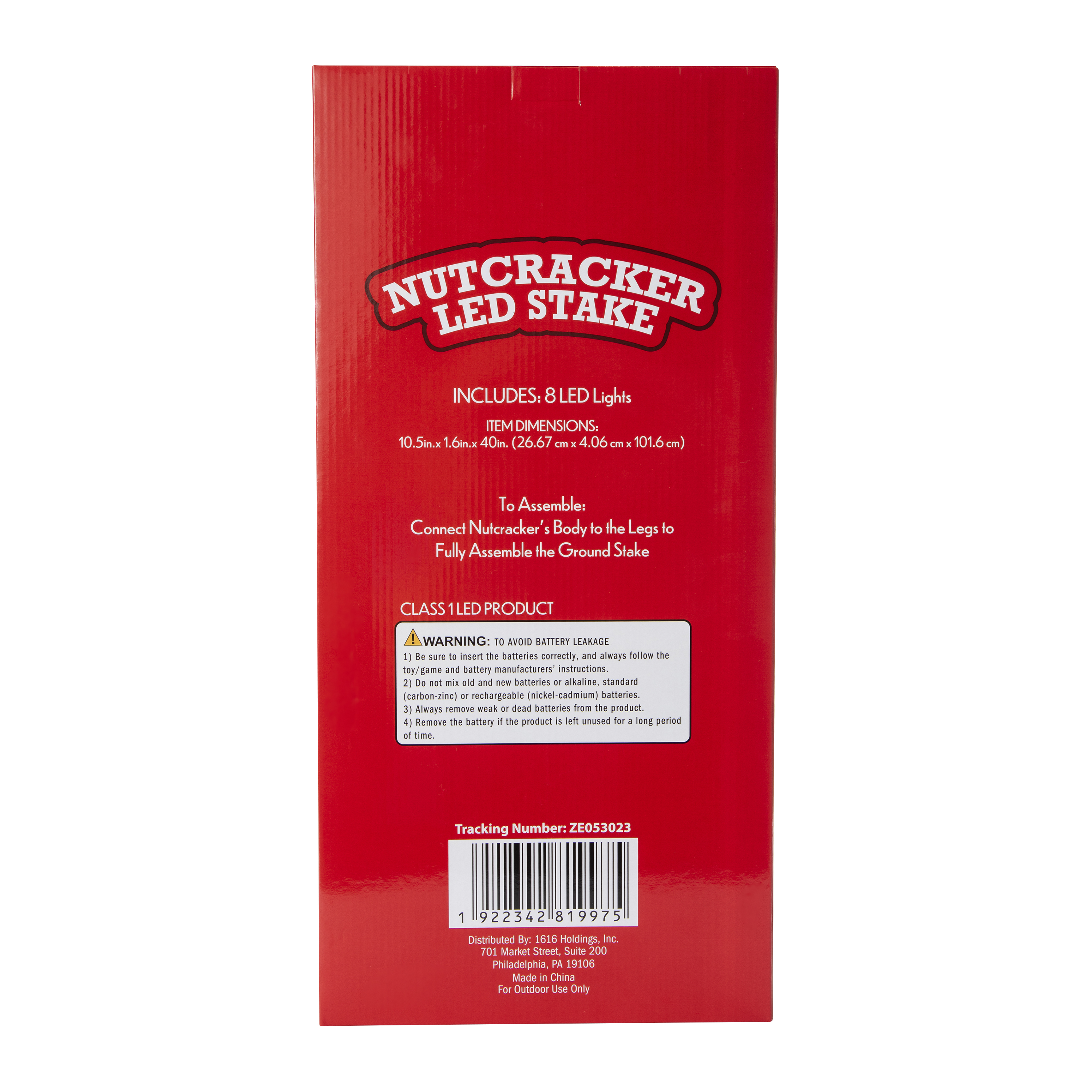 Holiday Nutcracker LED Stake 40in