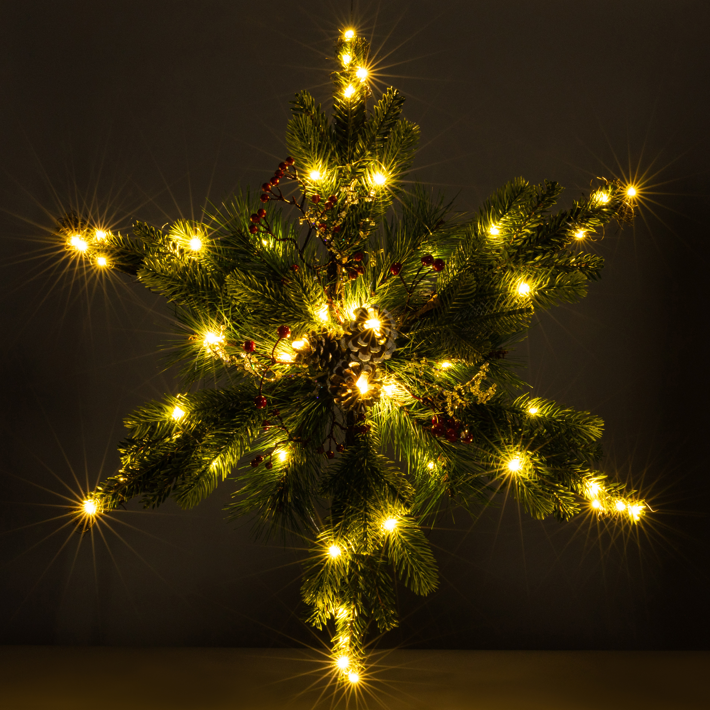 Xl LED Snowflake Wreath 24in x 4.5in