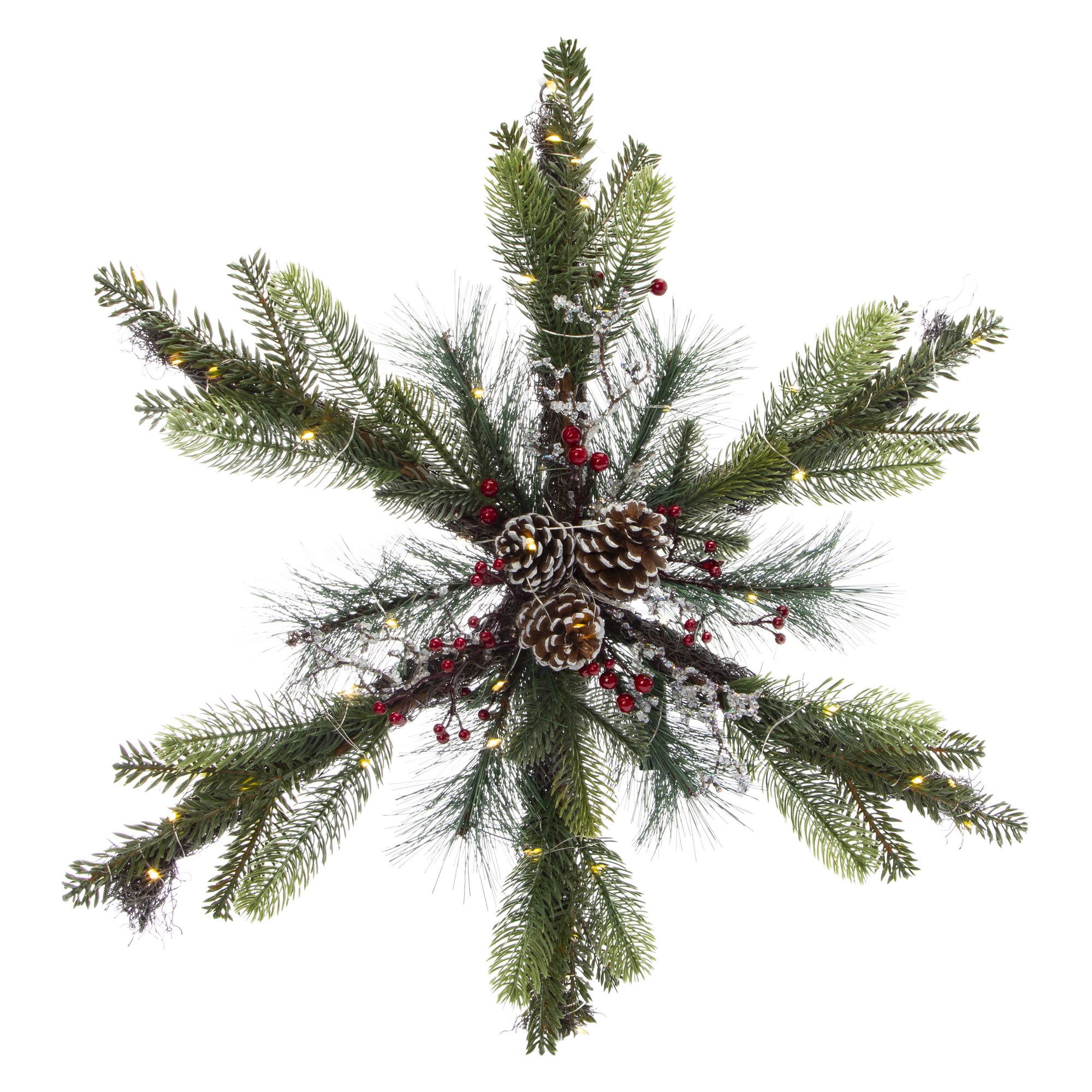 Xl LED Snowflake Wreath 24in x 4.5in