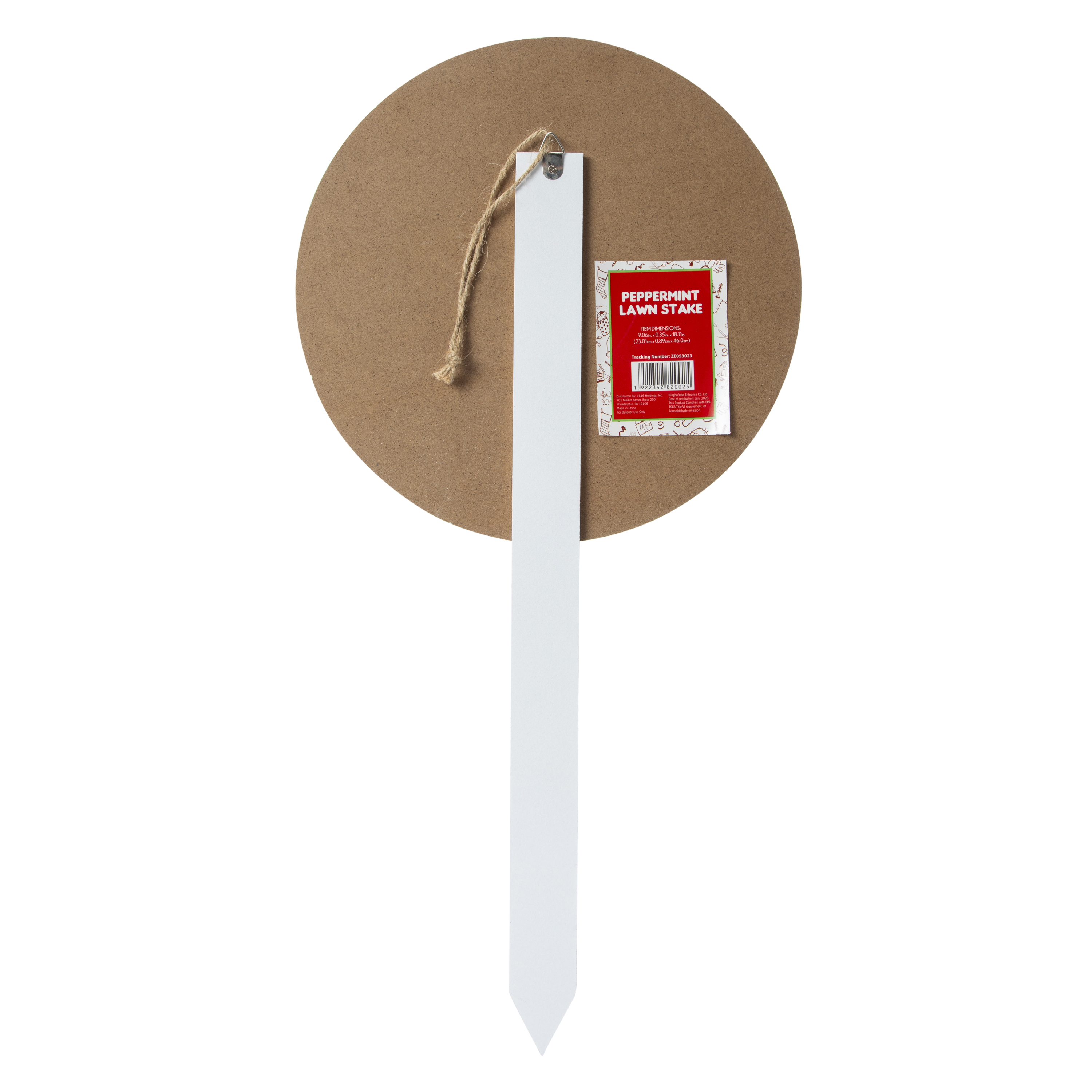 Peppermint Swirl Lawn Stake 9in x 18in