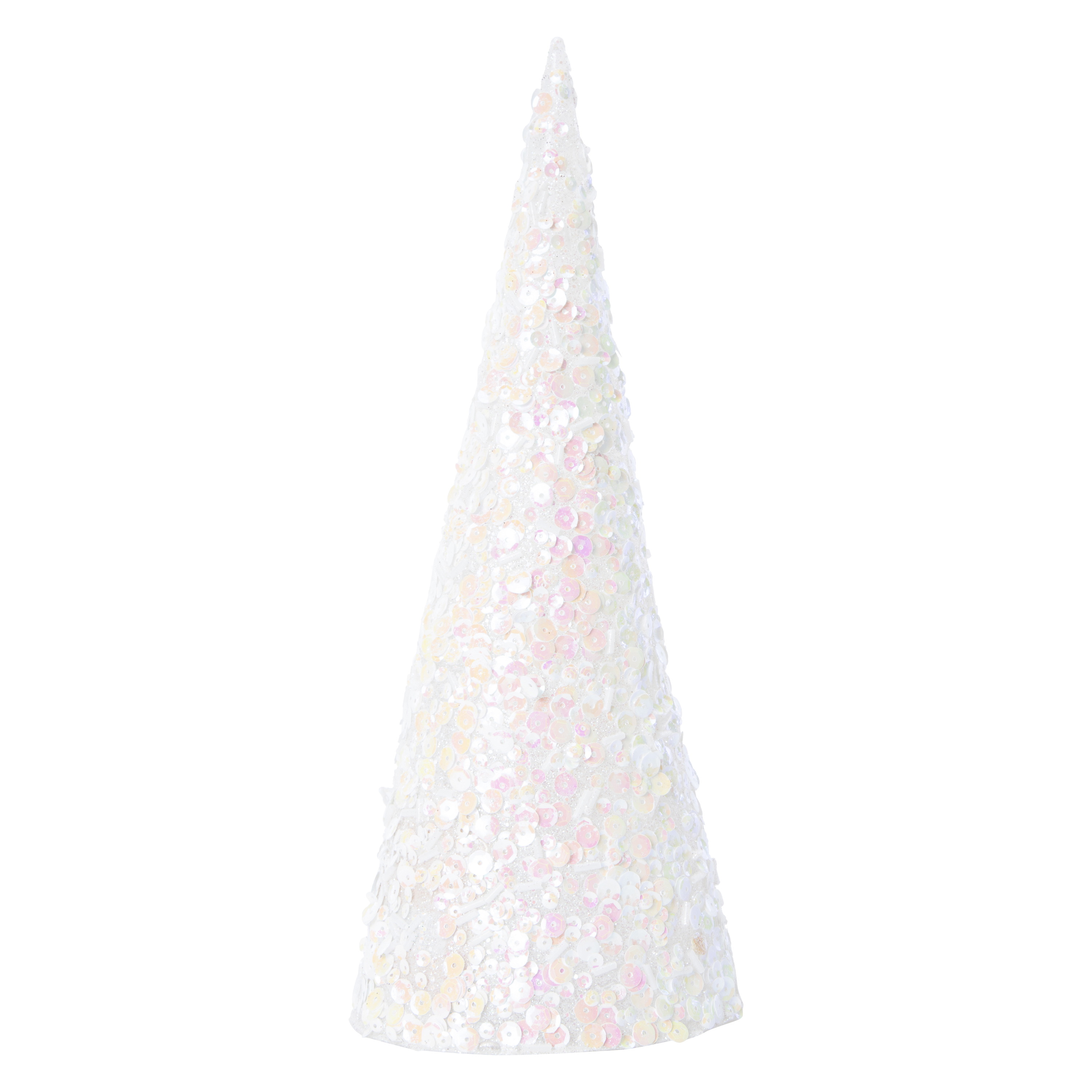 Sequin Cone Christmas Tree 11in
