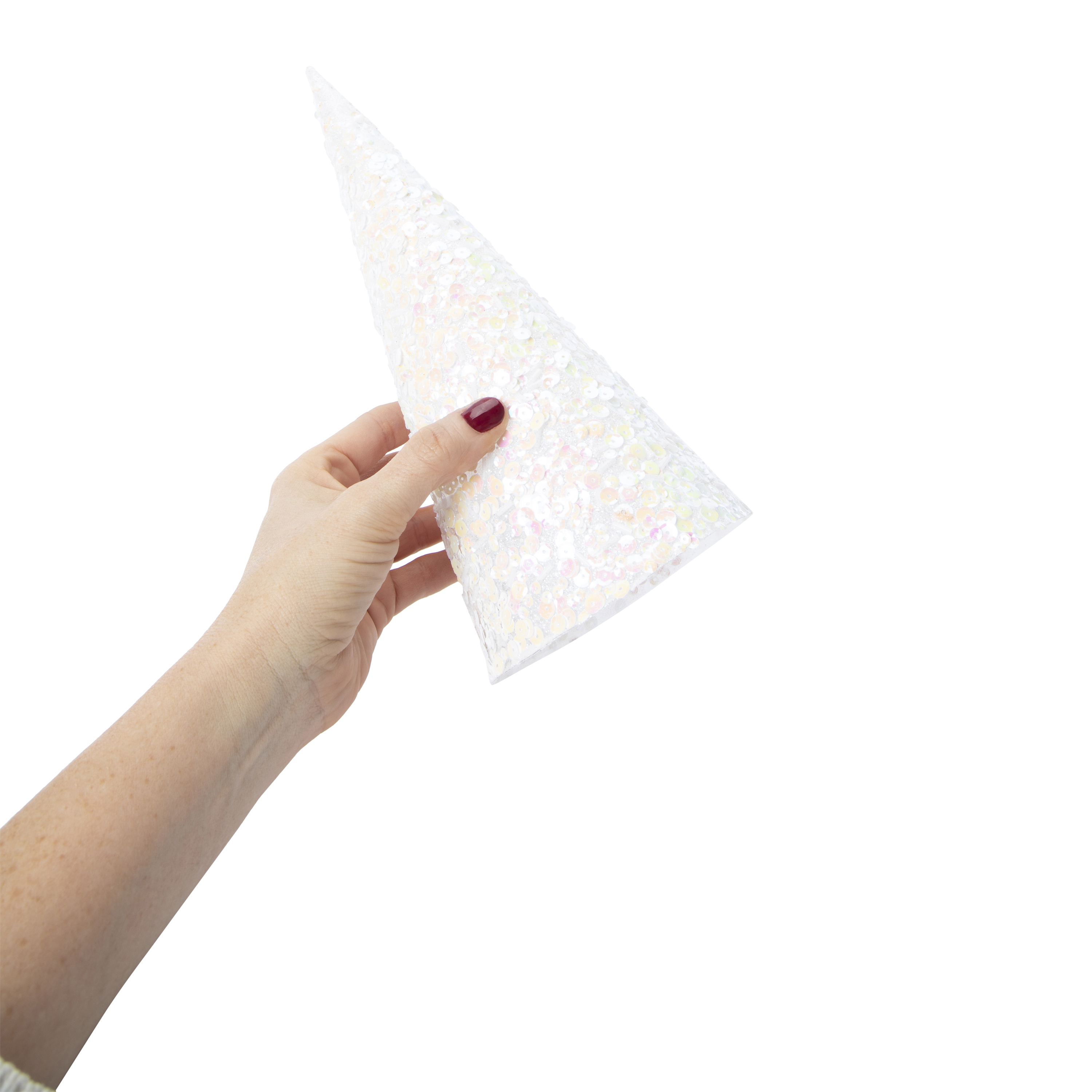 Sequin Cone Christmas Tree 11in