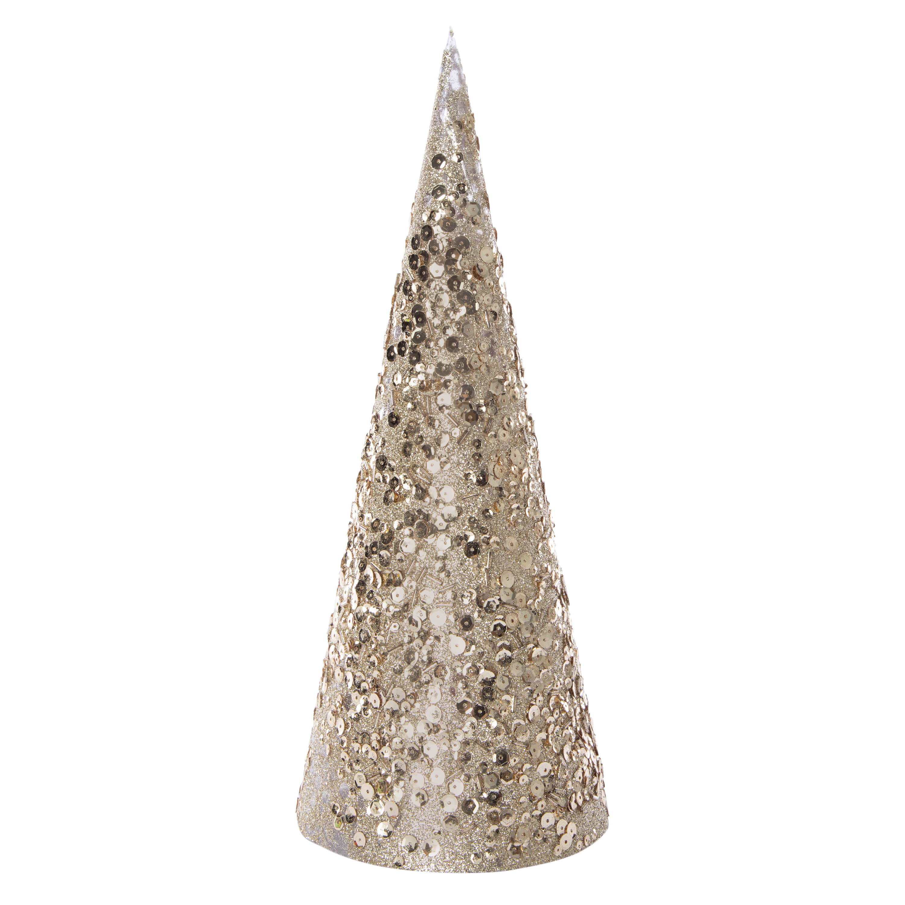 Sequin Cone Christmas Tree 13in