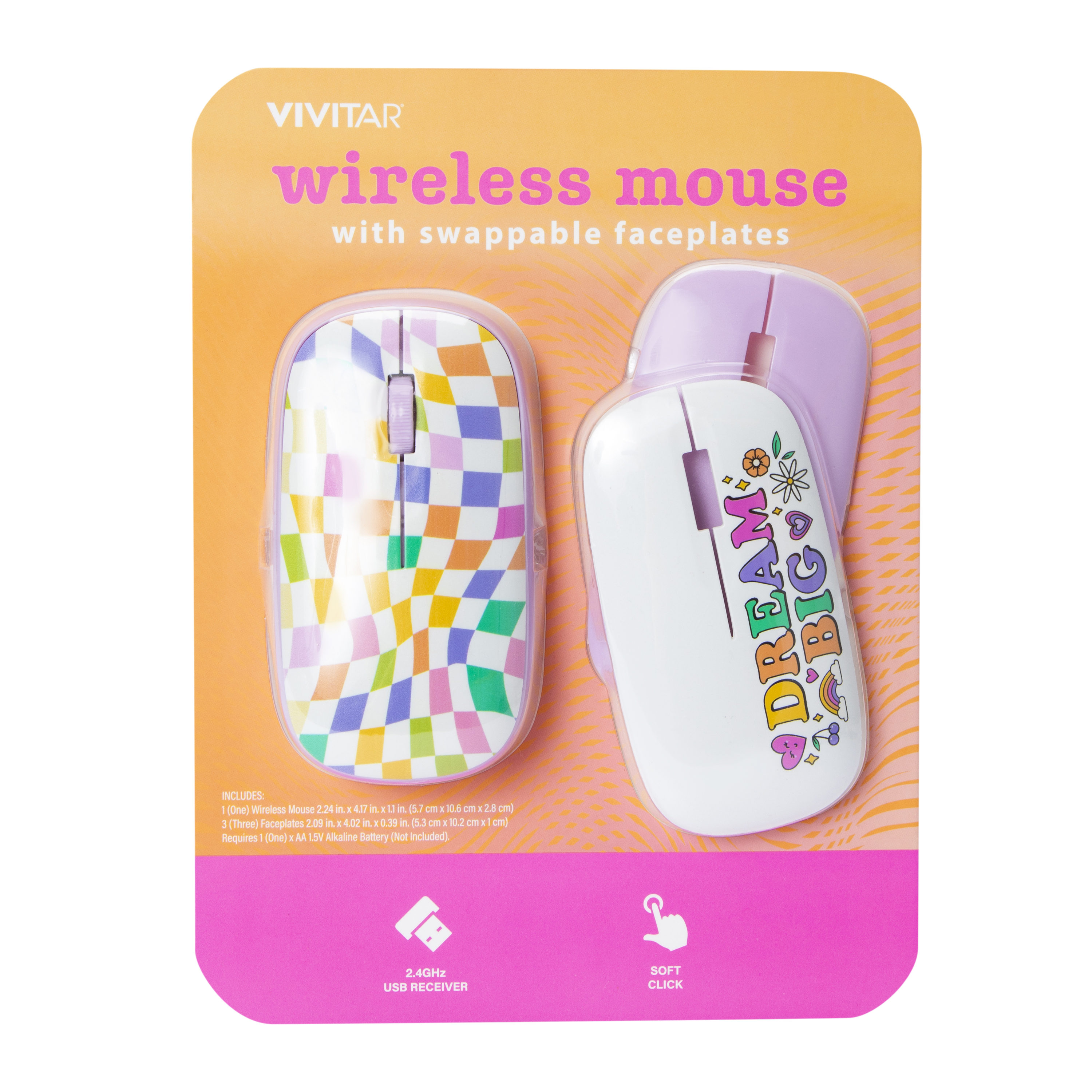 Wireless Mouse With Swappable Faceplates