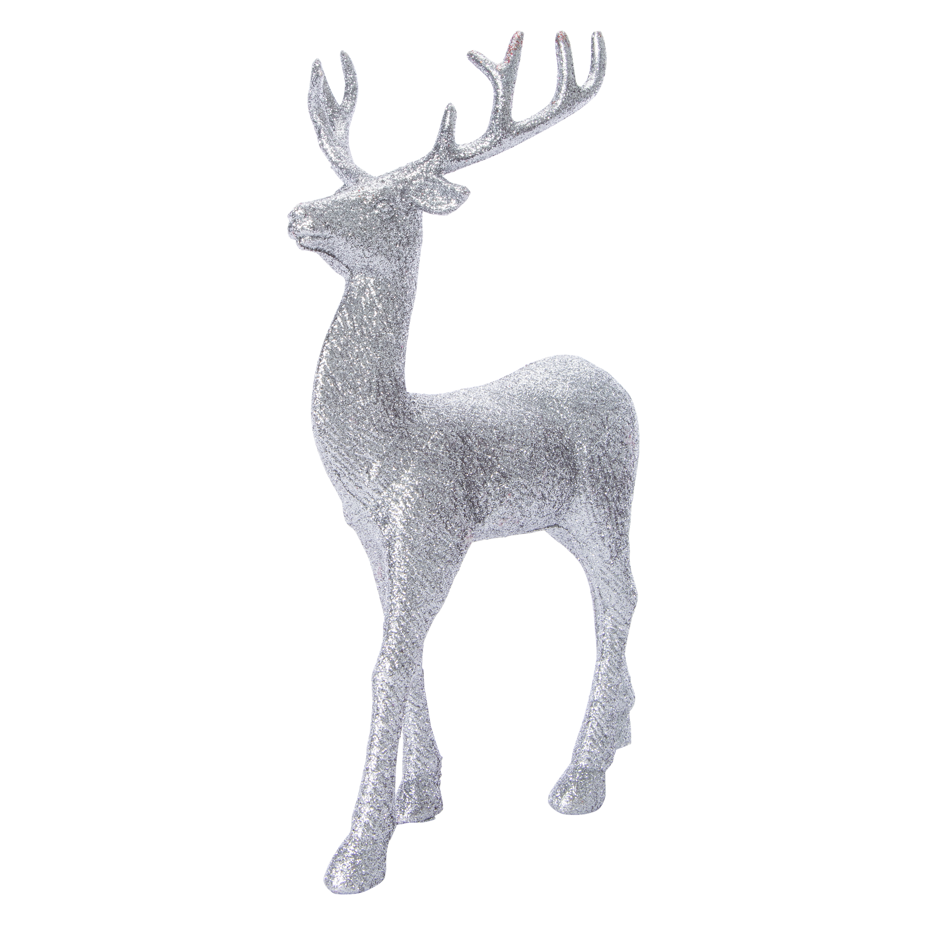 Holiday Glitter Reindeer Decor 12.8in