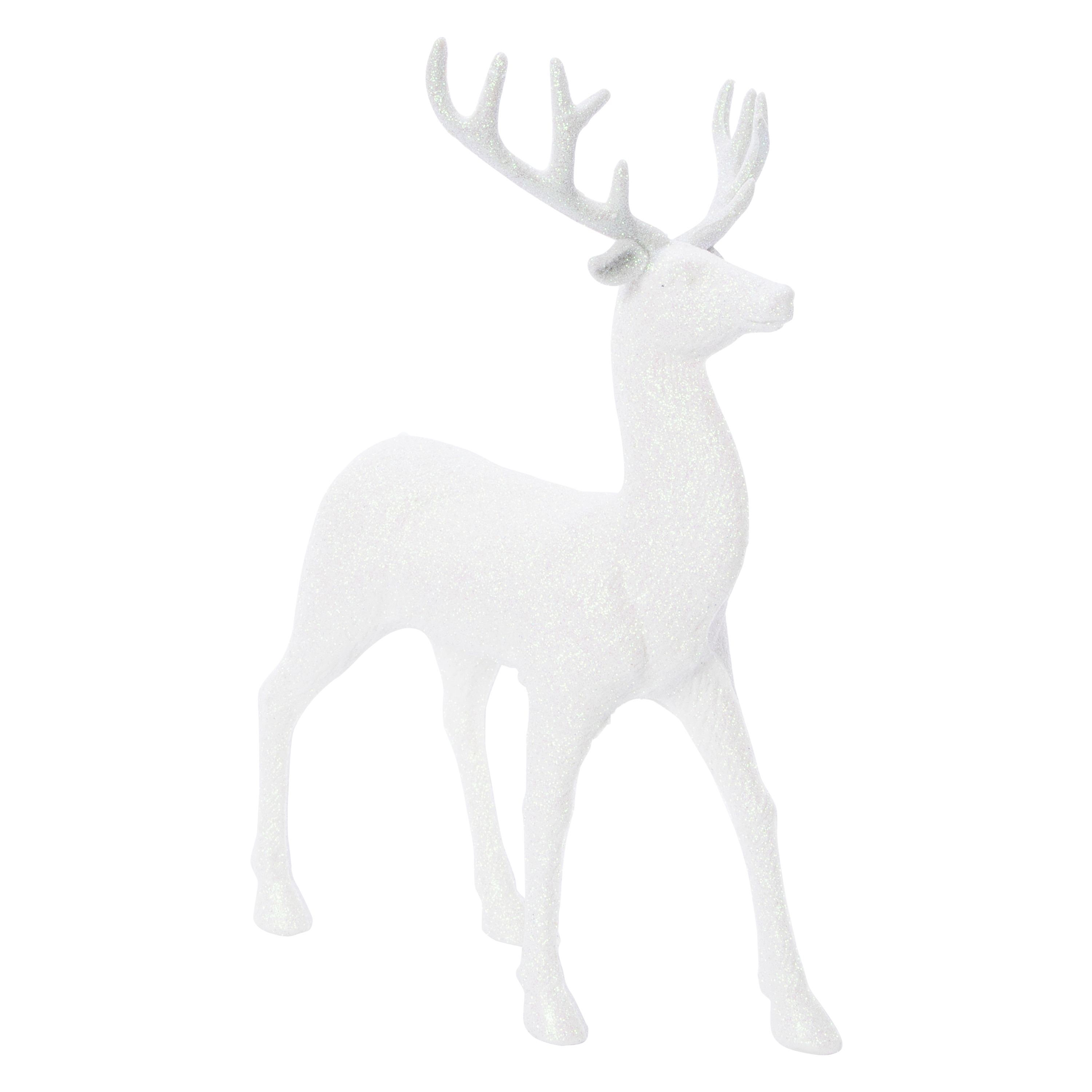 Holiday Glitter Reindeer Decor 12.8in