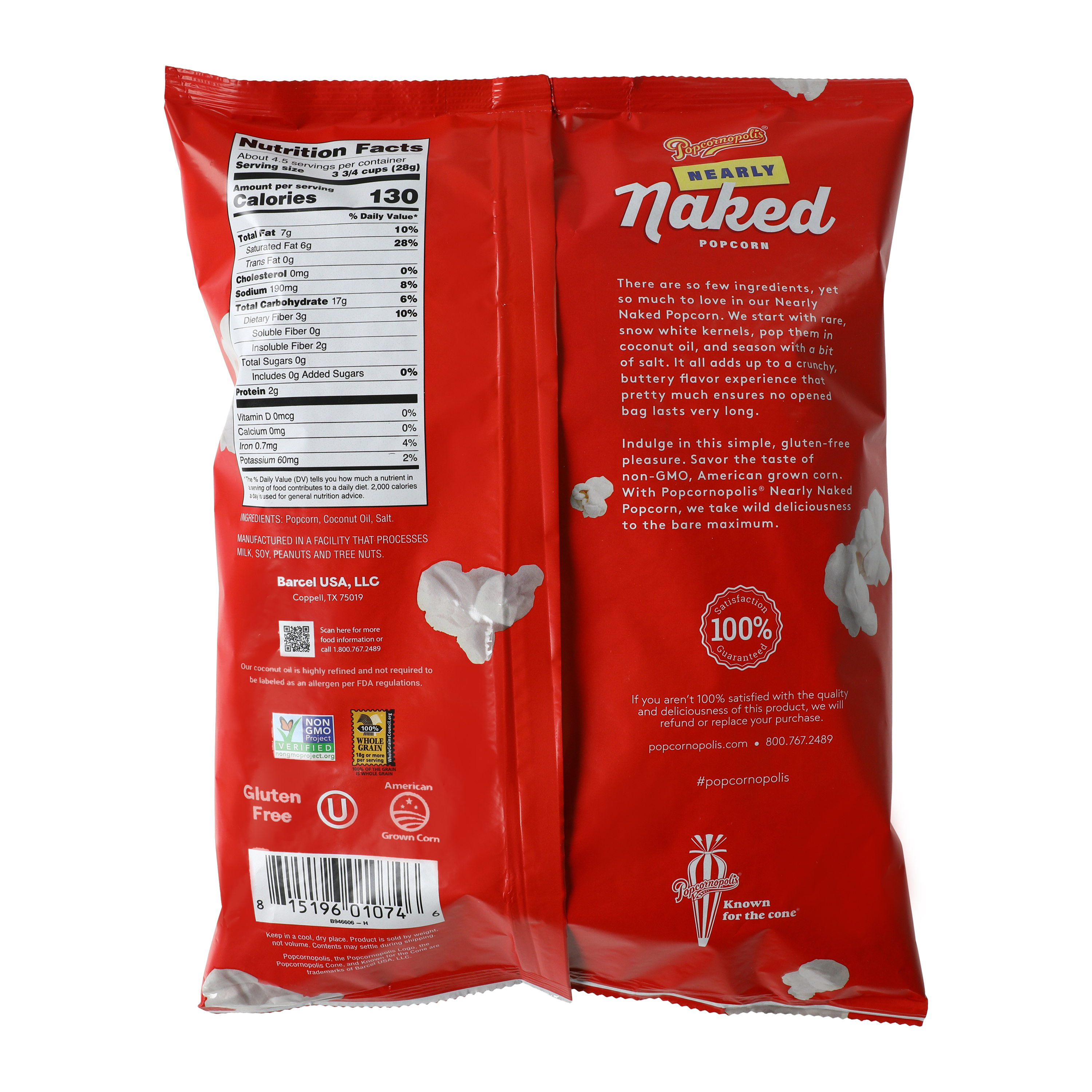 Nearly Naked Perfectly Salted Popcorn 4.5oz