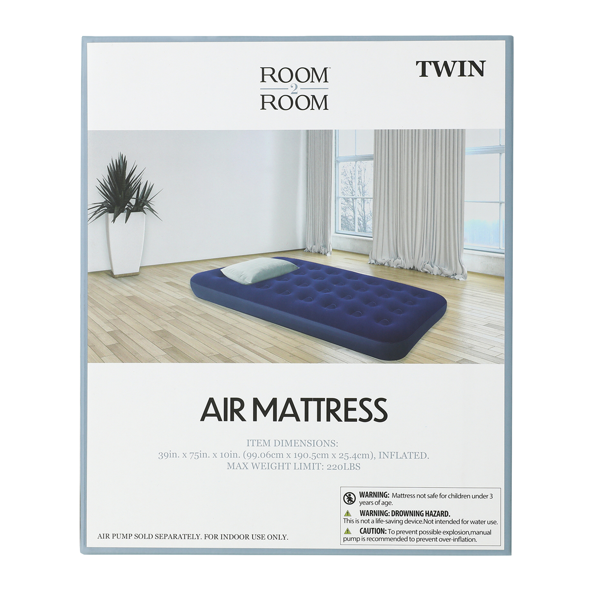 Twin Size Air Mattress 39in x 75in