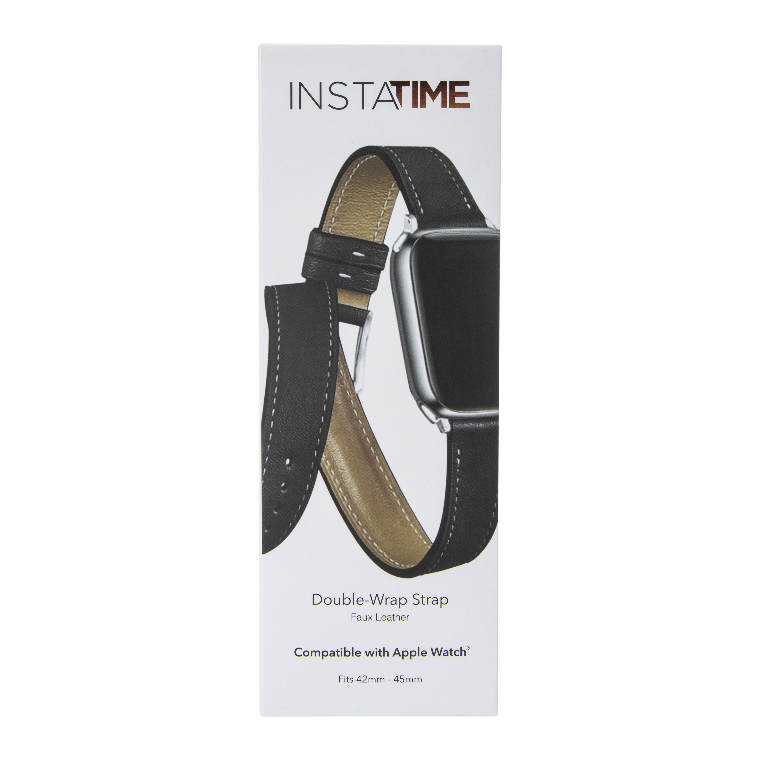 Faux Leather Double Wrap Strap For Apple Watch®