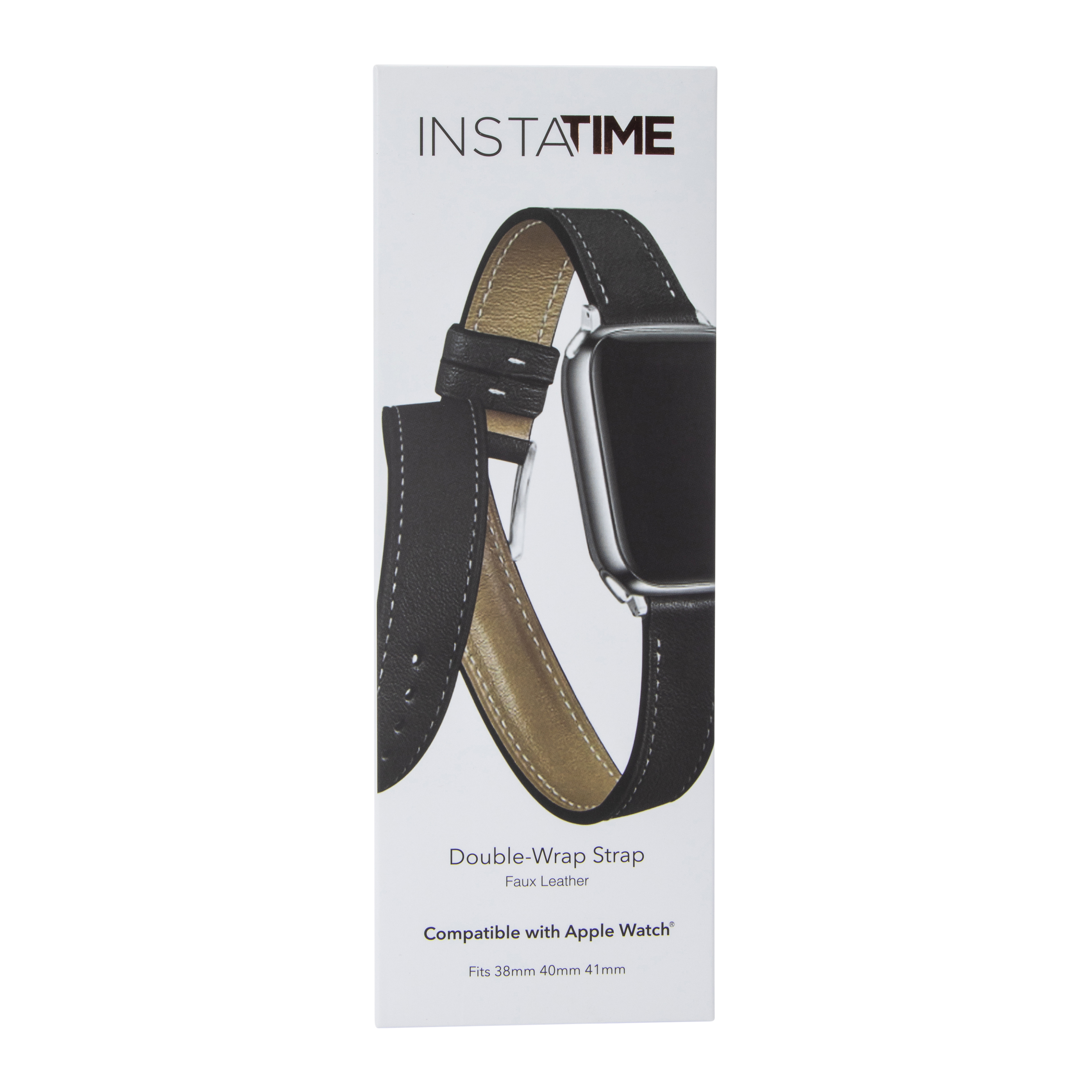 Faux Leather Double Wrap Strap For Apple Watch®
