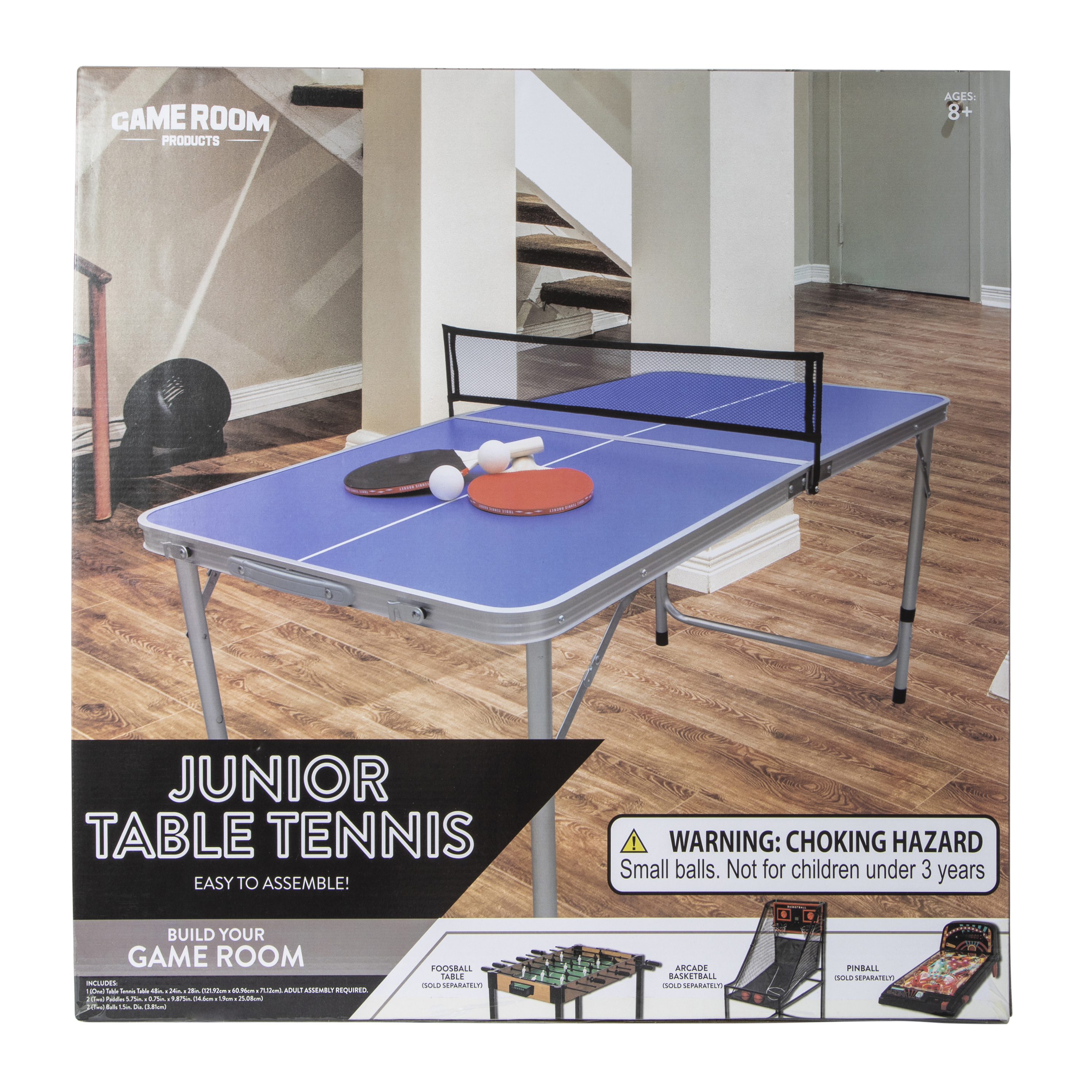 Junior Table Tennis Set With Foldable Table 48in