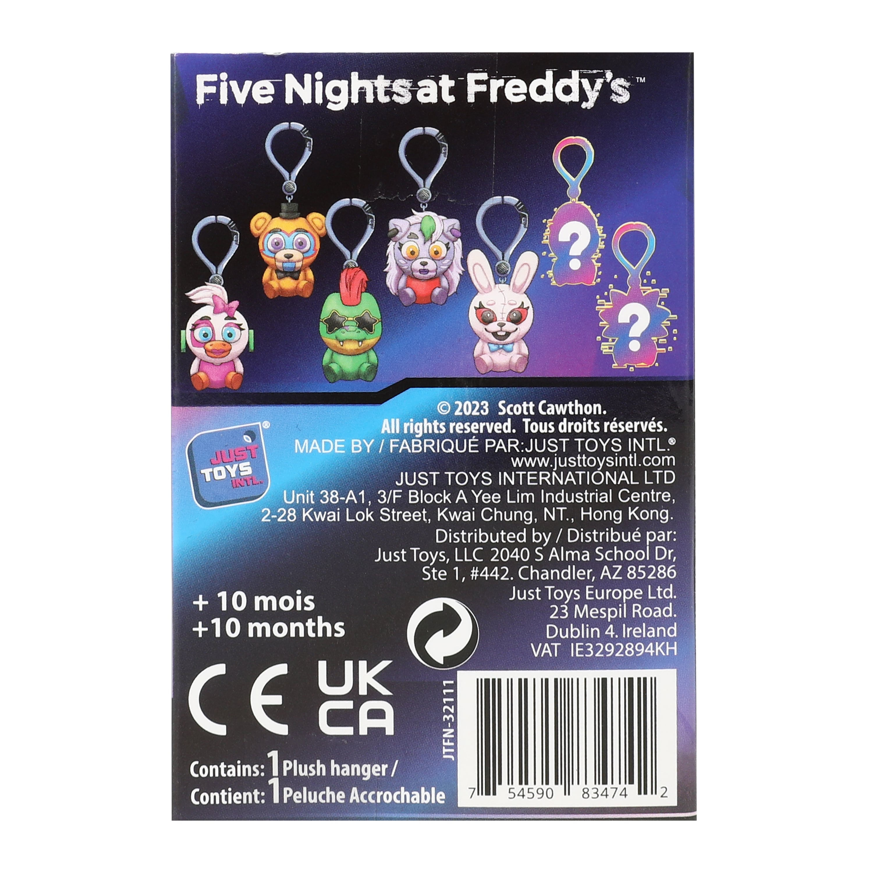 Five Nights At Freddy's™ Security Breach™ Plush Hangers (Styles May Vary)