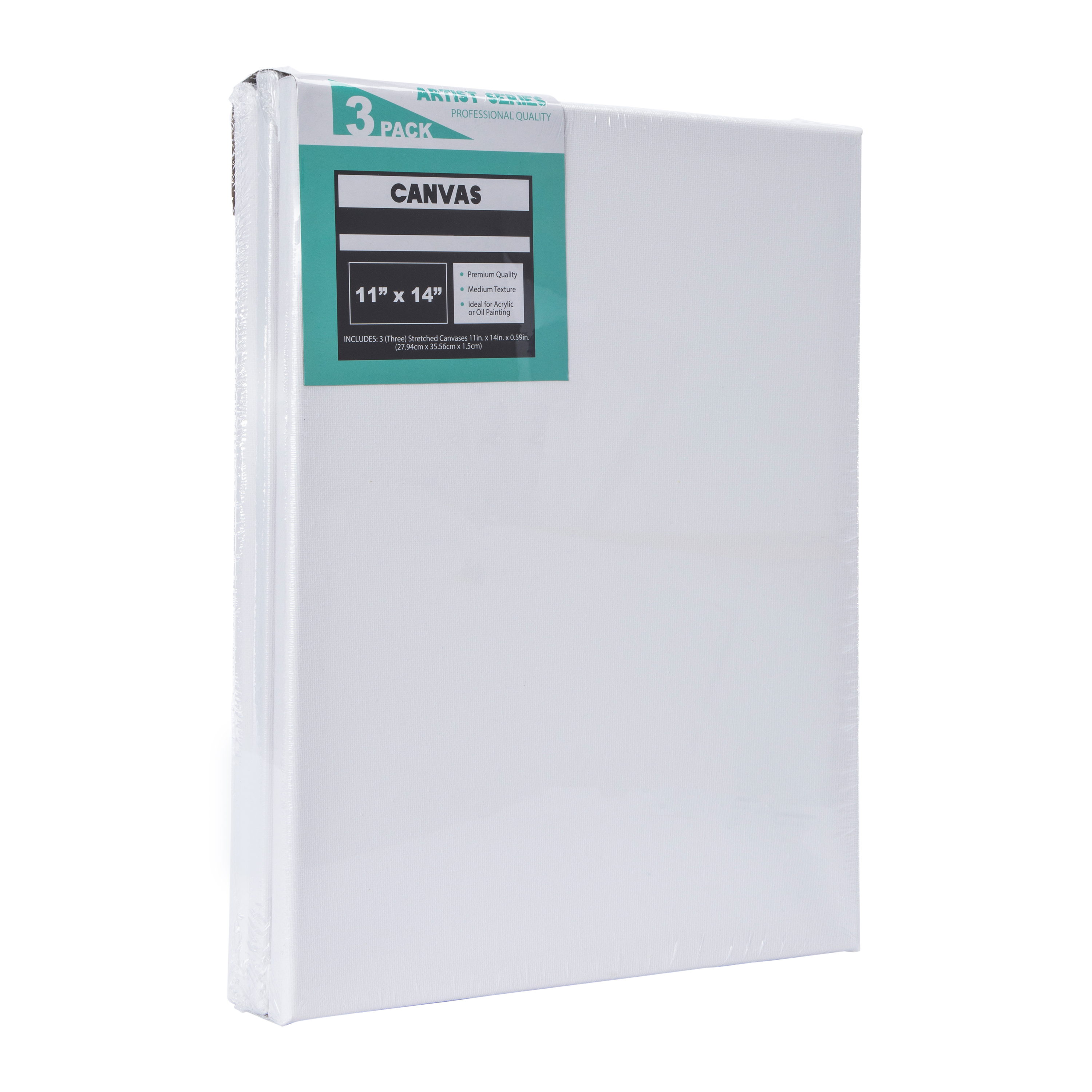11in x 14in Premium Quality Canvas 3-Count