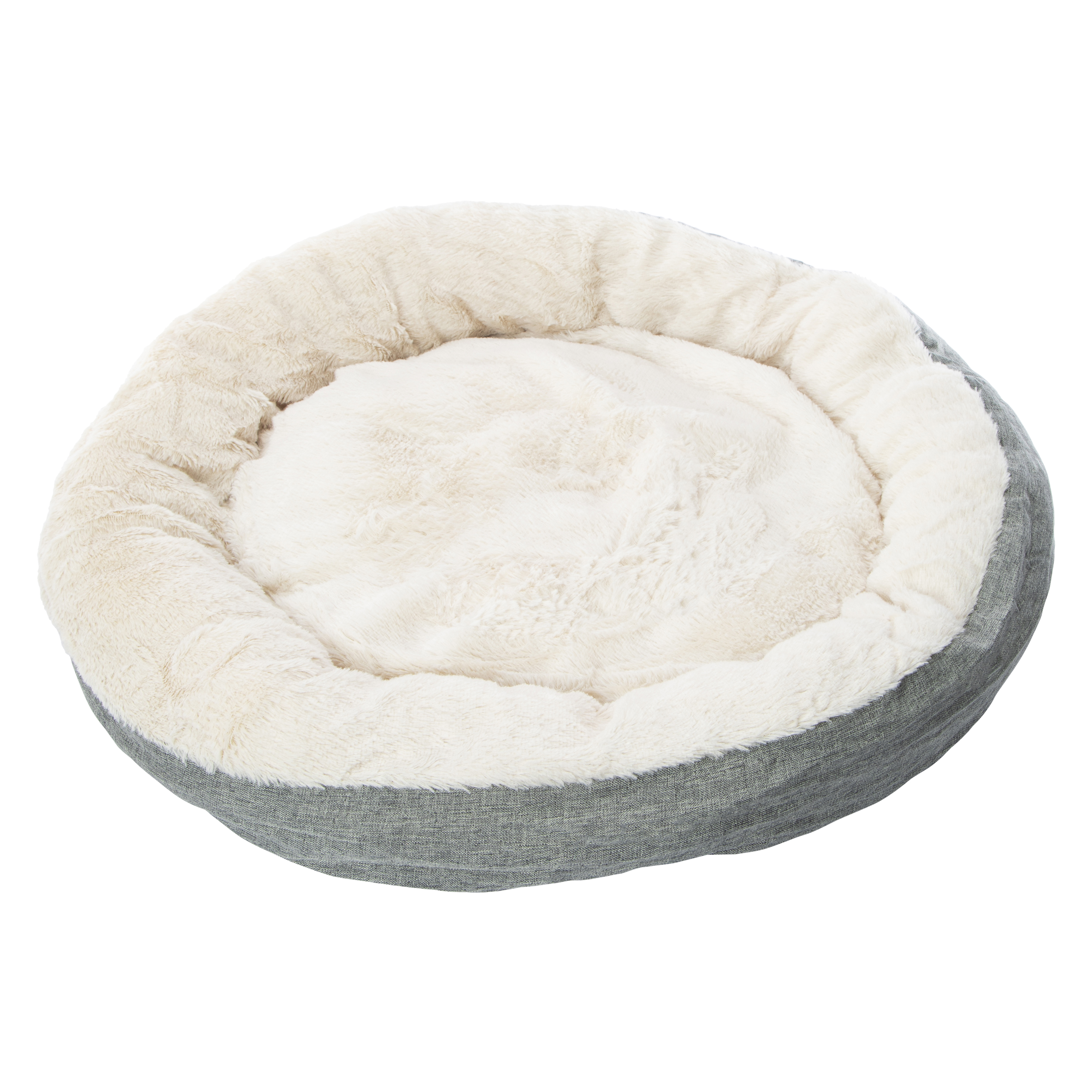 Faux Fur Round Pet Bed 22in