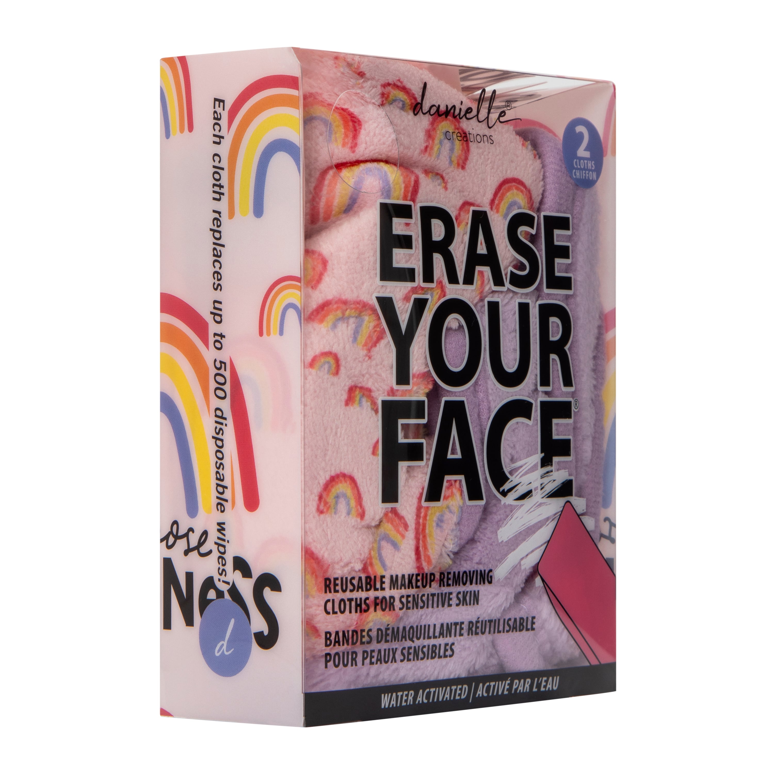 Erase Your Face Reusable Makeup Removing Cloths 2-Count