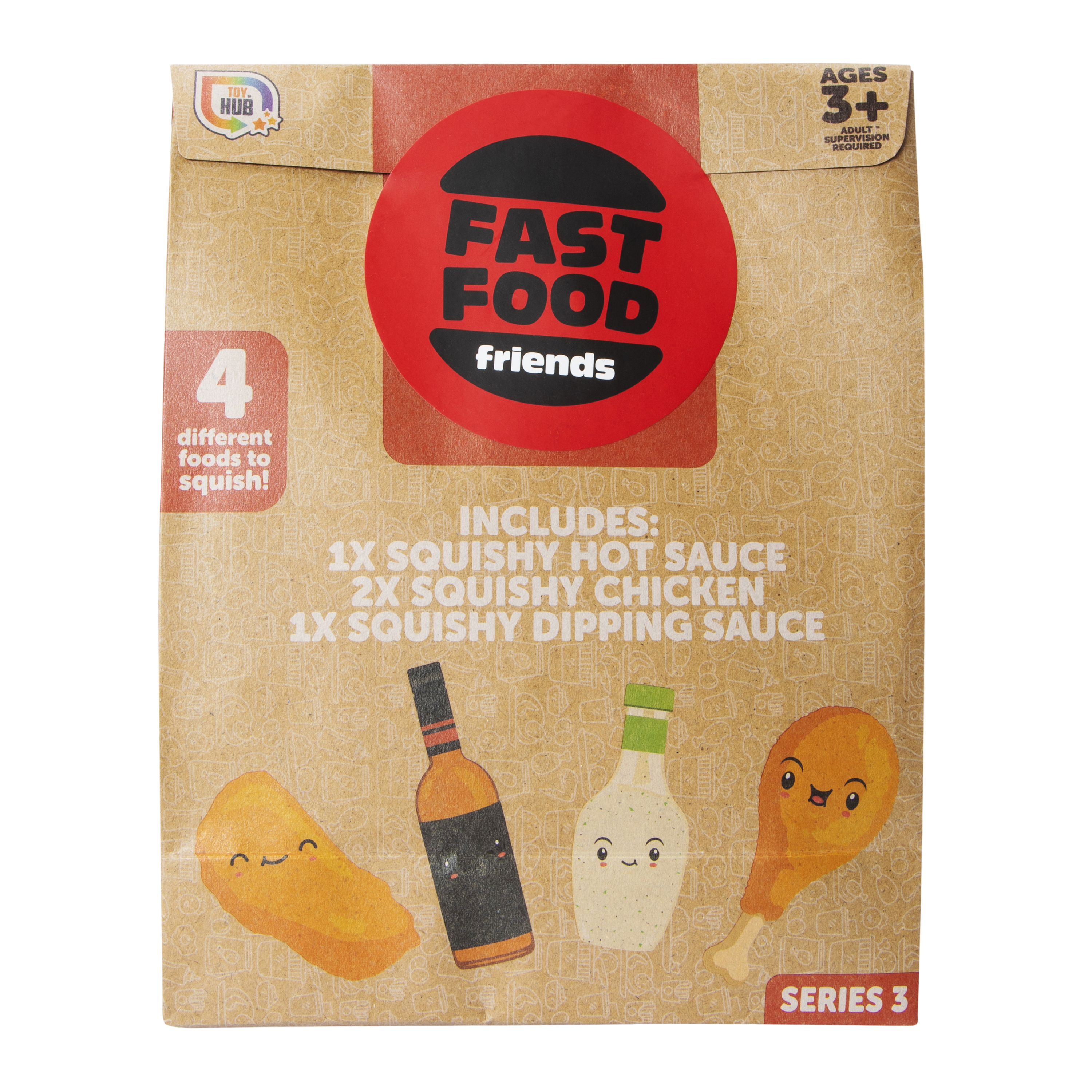 Fast Food Friends 4-Piece Squishy Toys