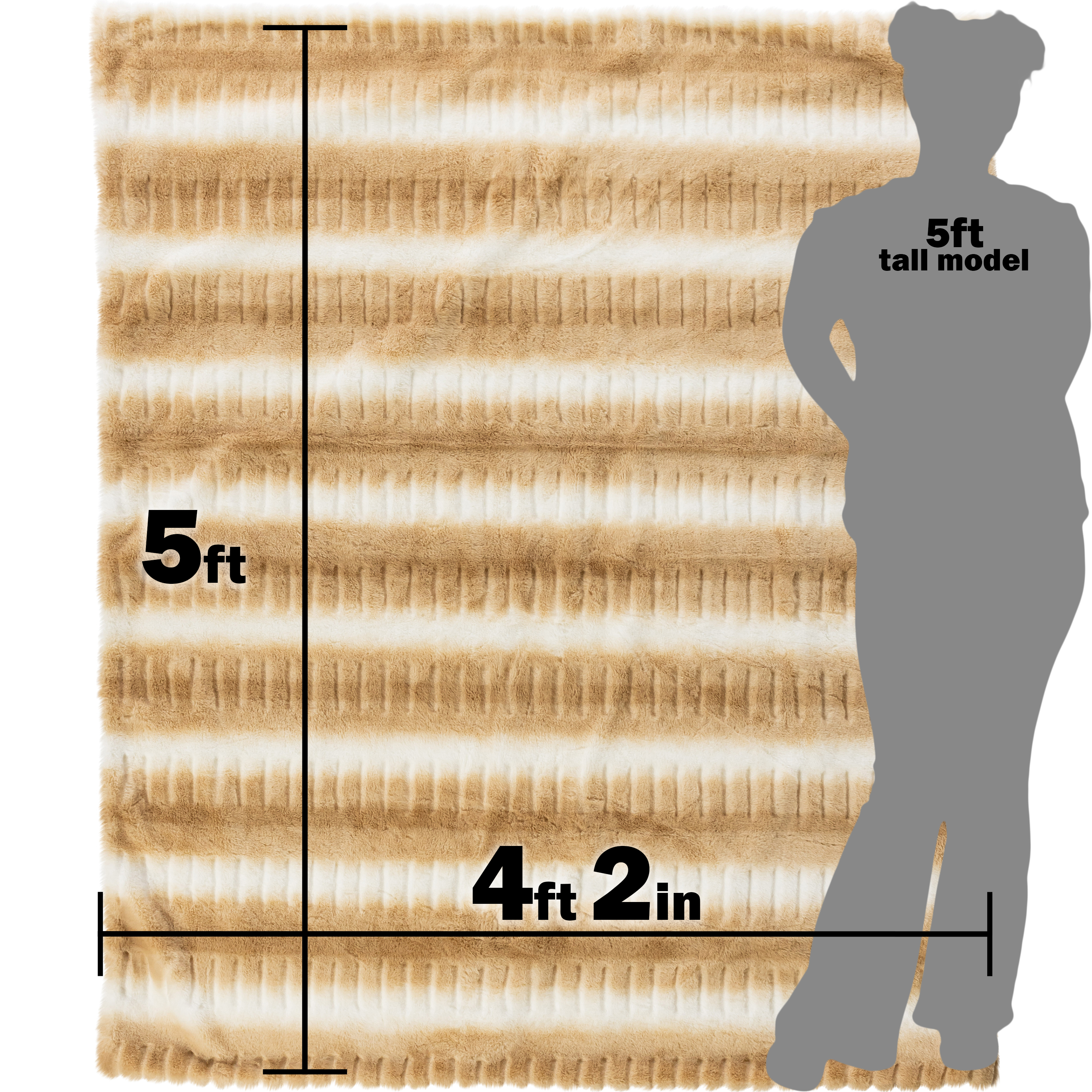 Faux Fur Luxe Blanket 50in X 60in