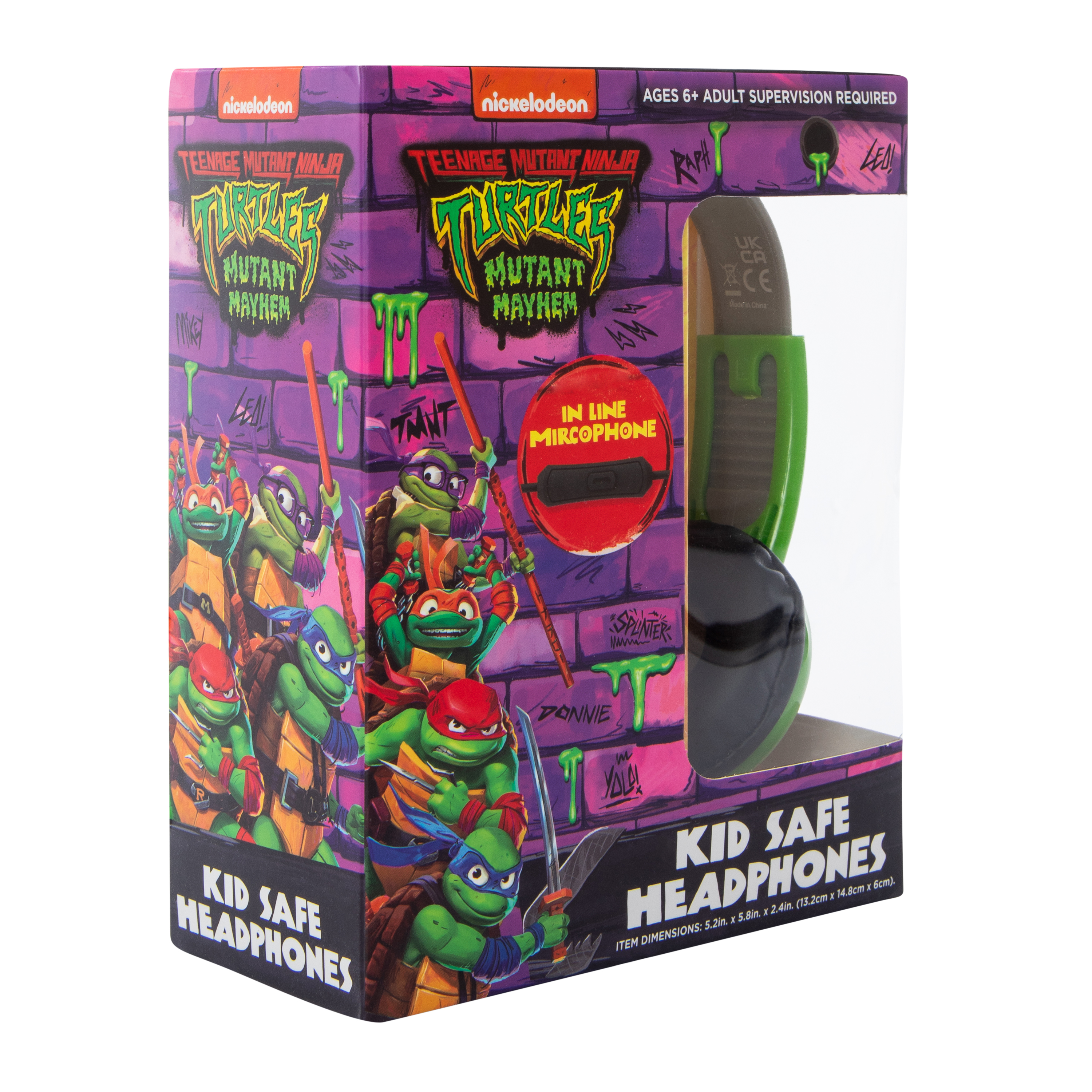 Teenage Mutant Ninja Turtles® Mutant Mayhem Kid-Safe Headphones With Mic