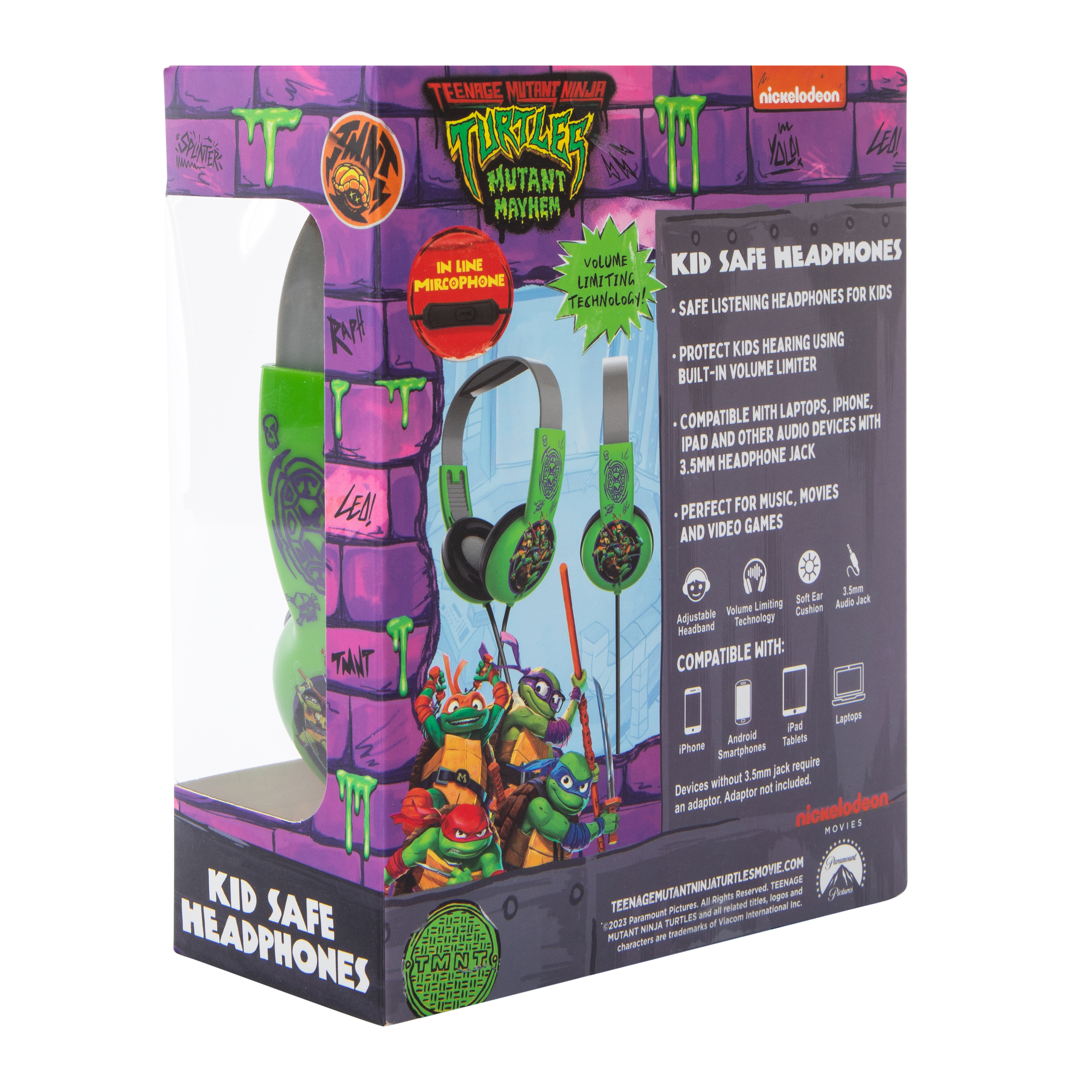 Teenage Mutant Ninja Turtles® Mutant Mayhem Kid-Safe Headphones With Mic