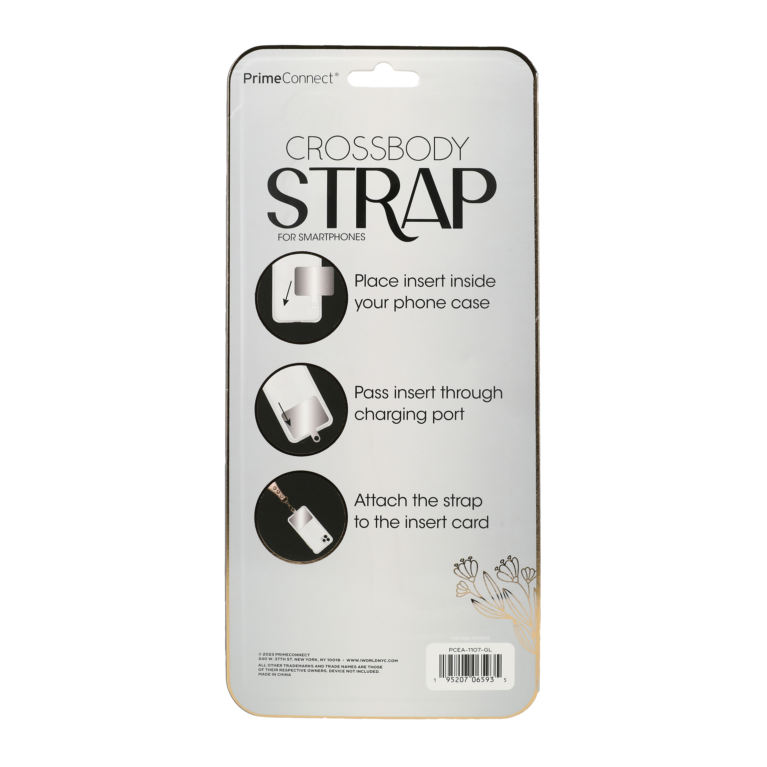 Metallic Crossbody Strap For Smartphones