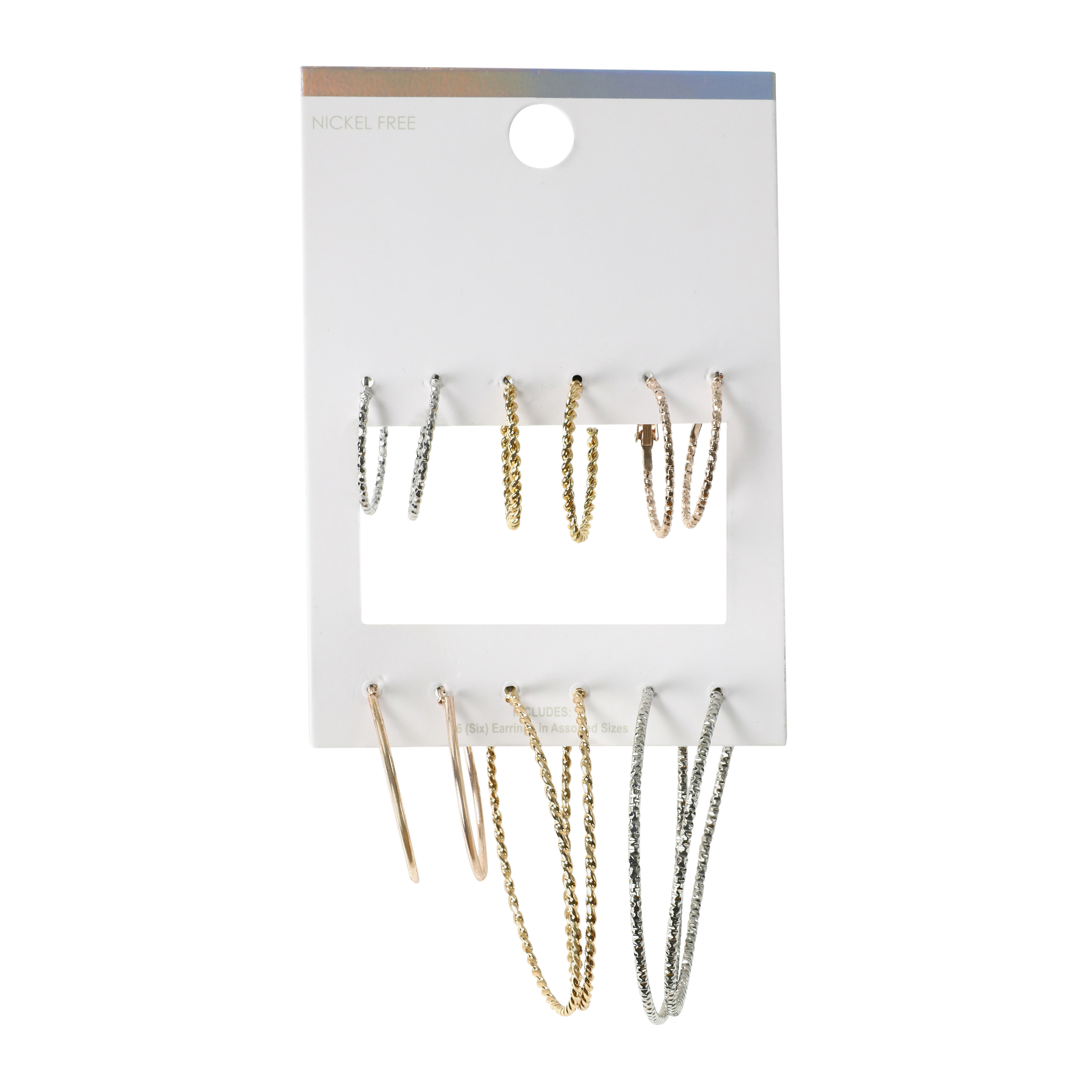 Earrings Set, 6 Pairs