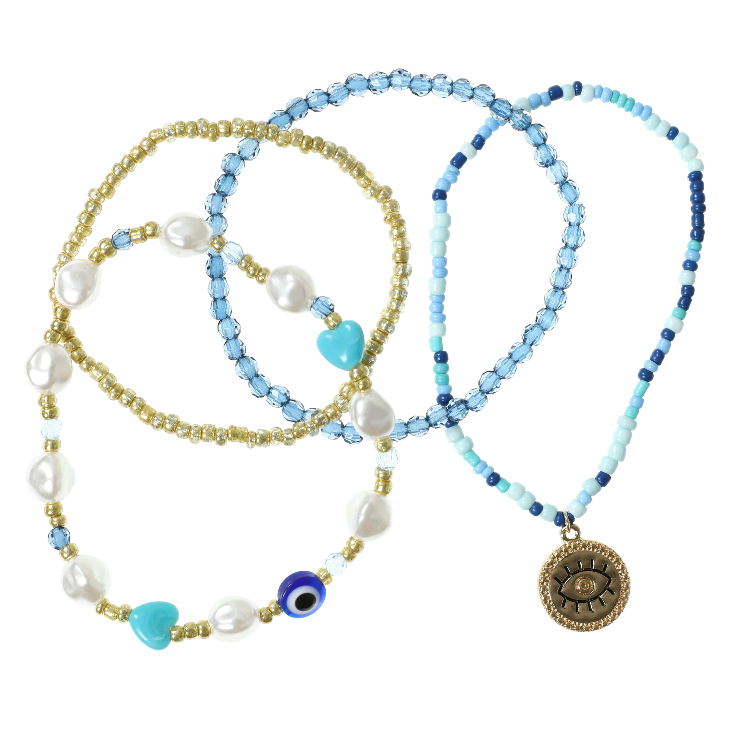 Charm Bracelets 4-Piece Set