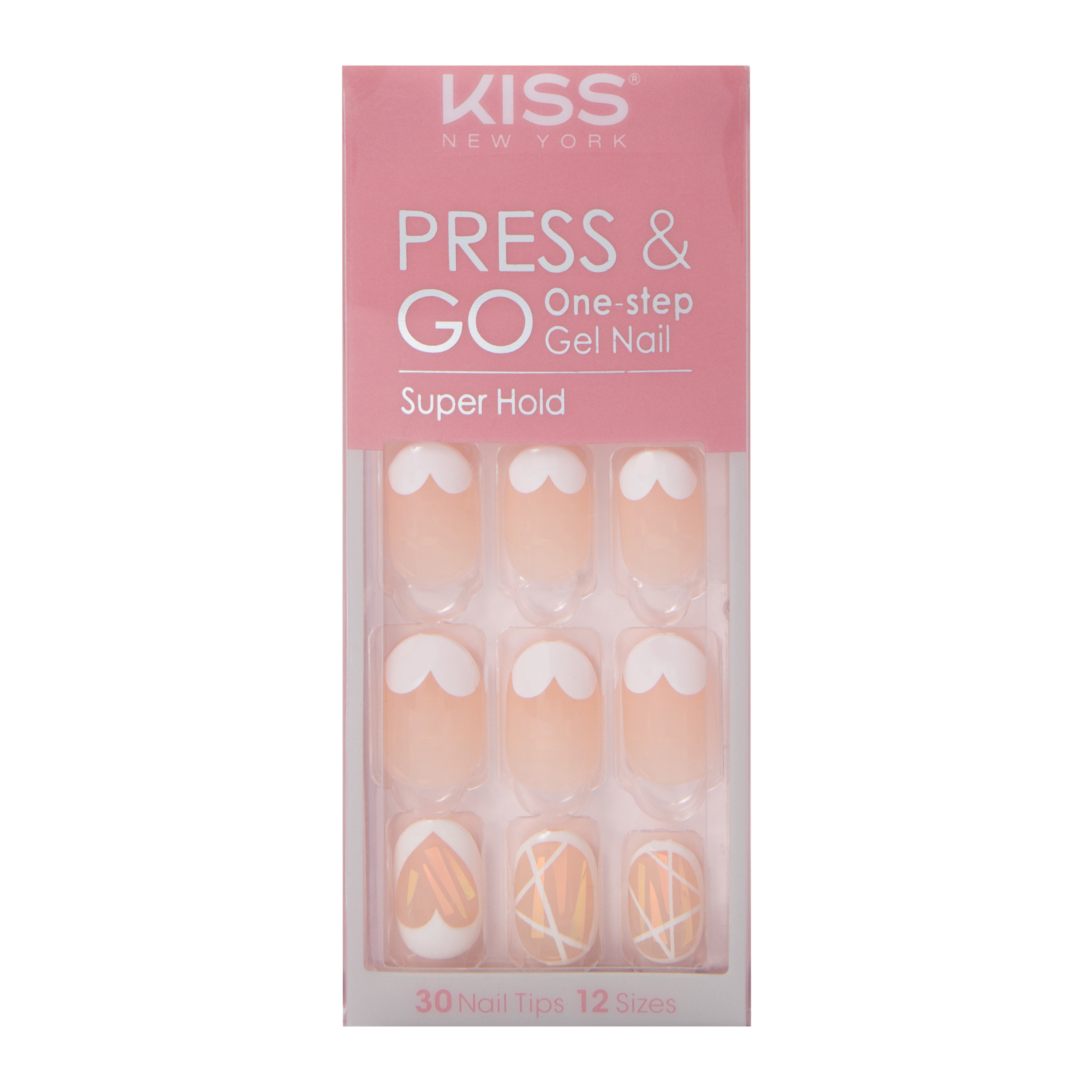 Kiss® Press & Go One-Step Gel Nail Fake Nails