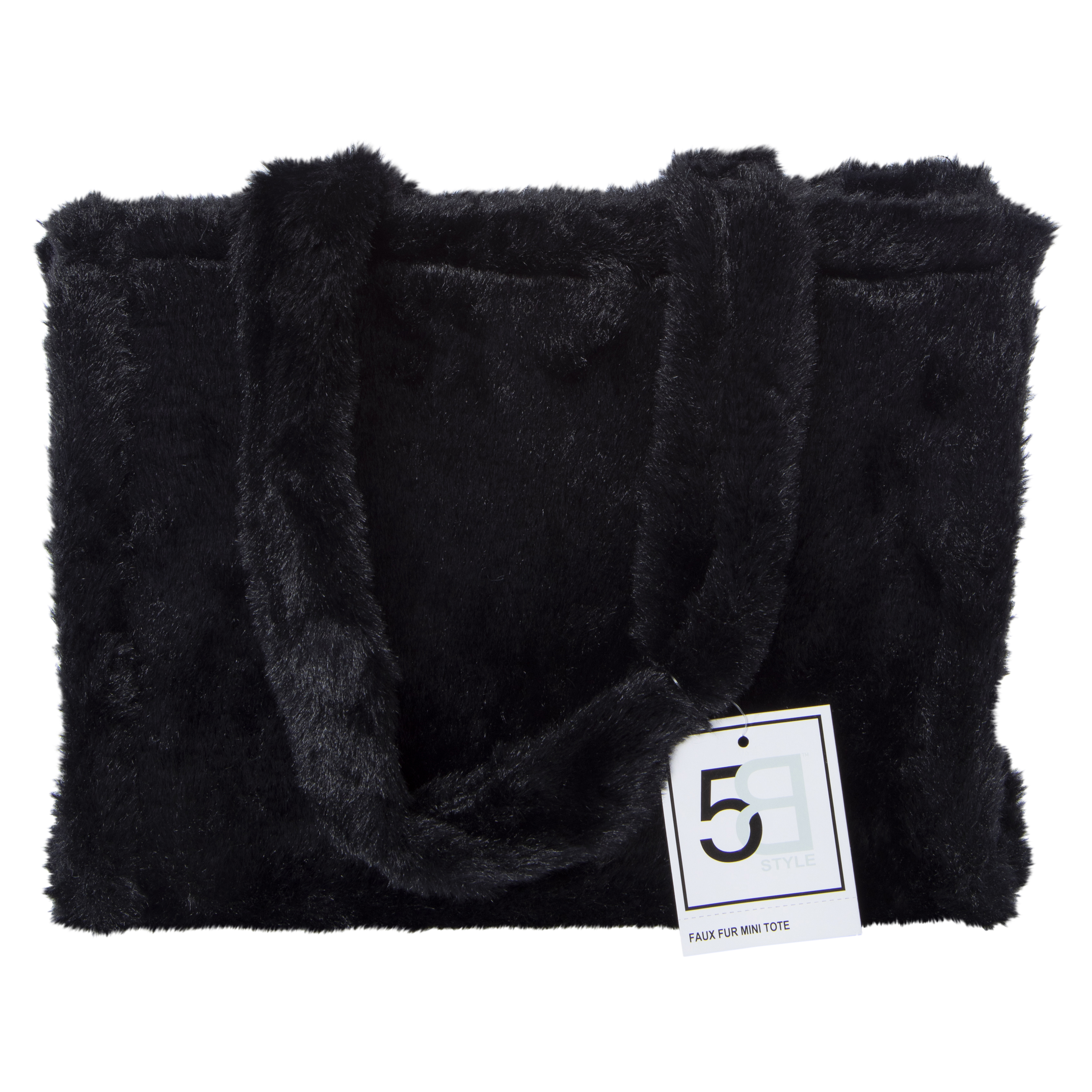 Faux Fur Mini Tote Bag 10.5in x 8in