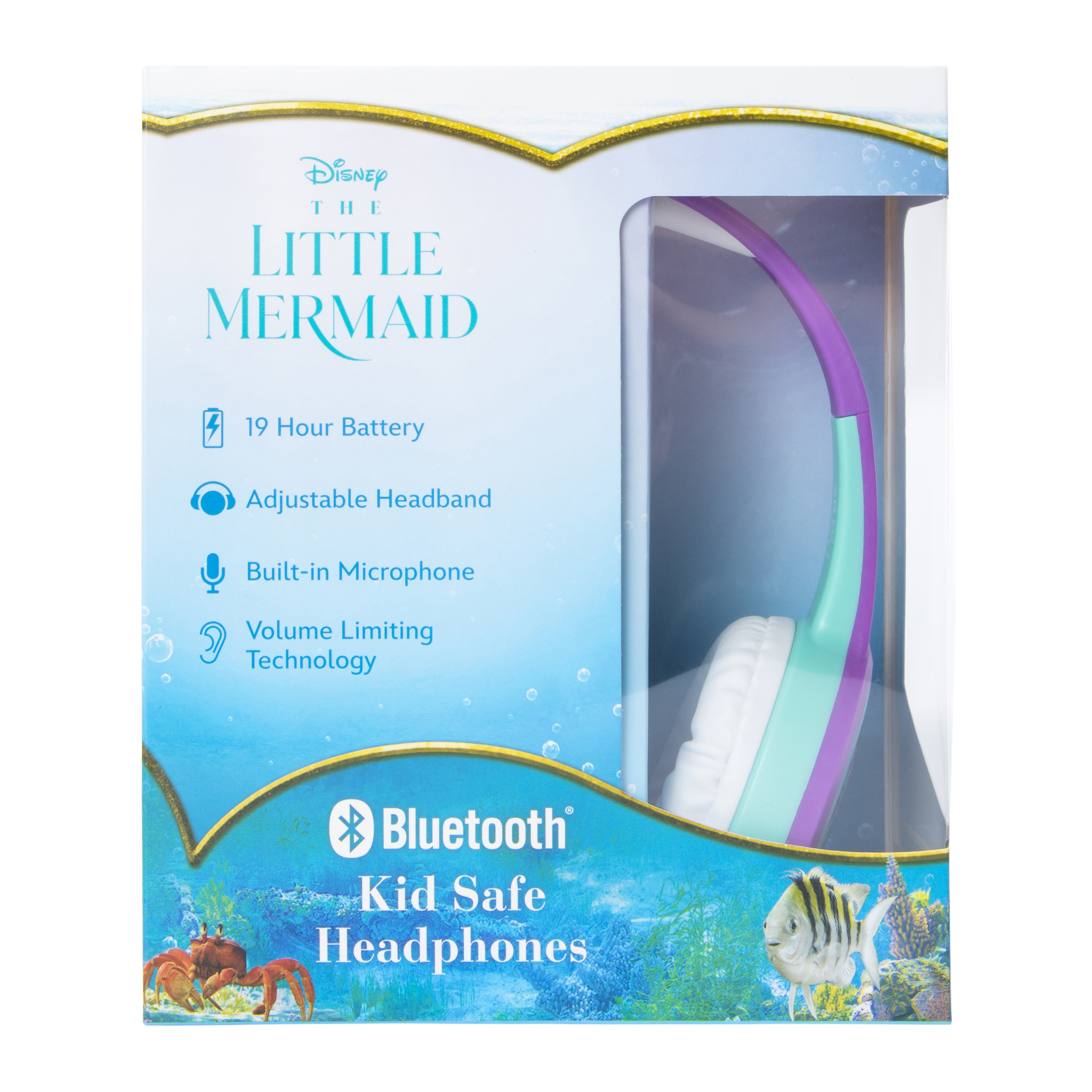 Disney The Little Mermaid Theatrical Release Kid-Safe Bluetooth® Headphones With Mic