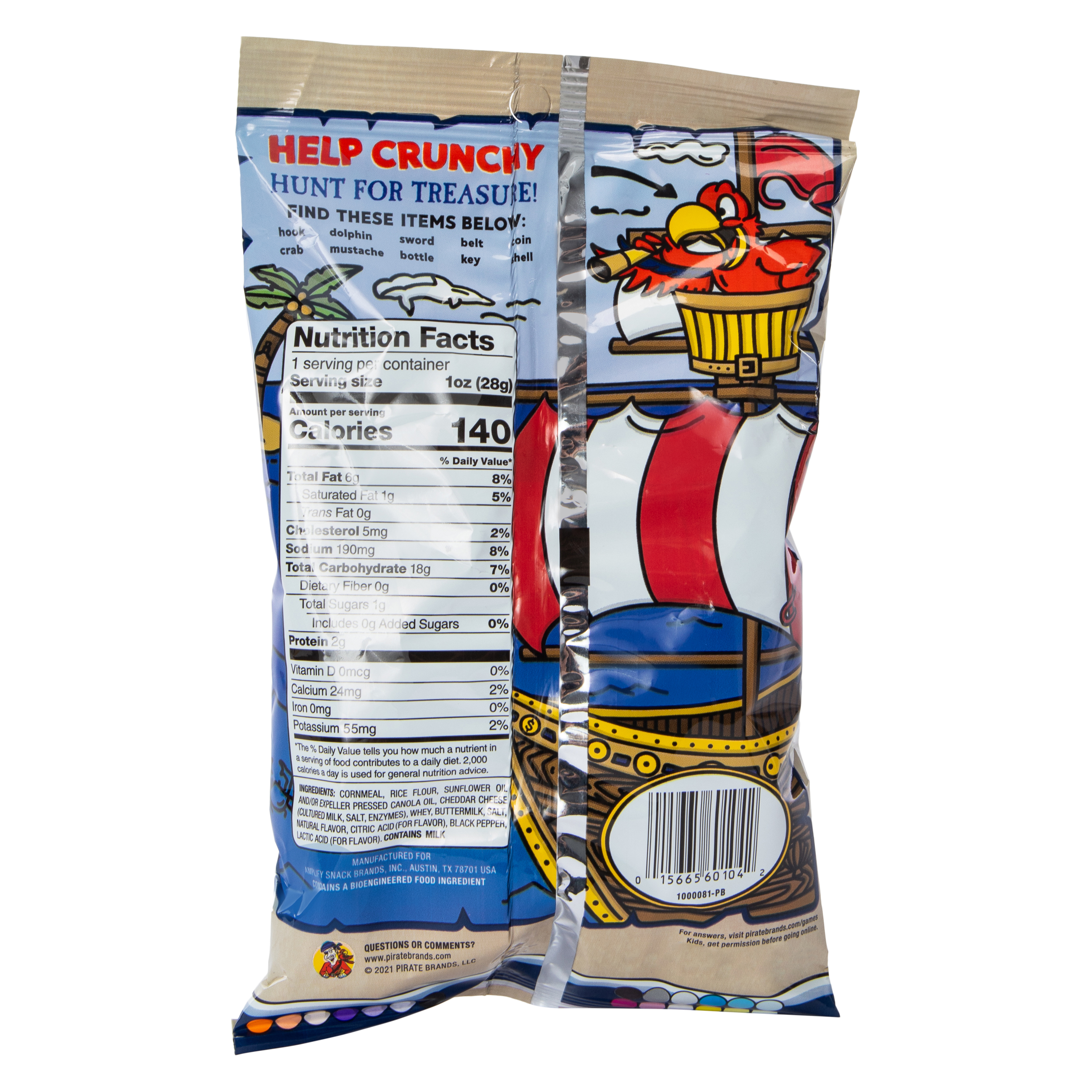 Pirate's Booty® Aged White Cheddar Rice & Corn Puffs 1oz