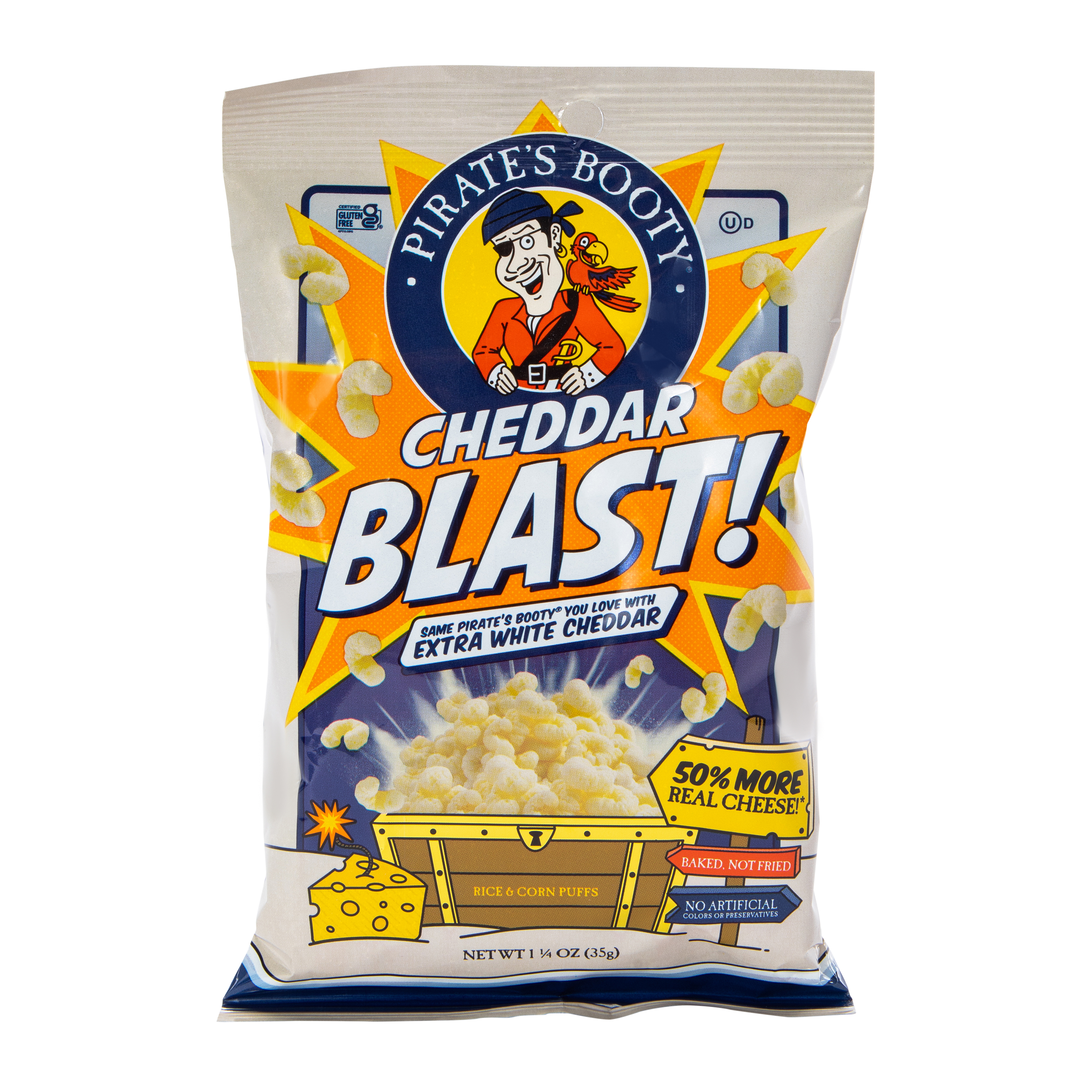 Pirate's Booty® Aged White Cheddar Rice & Corn Puffs 1oz