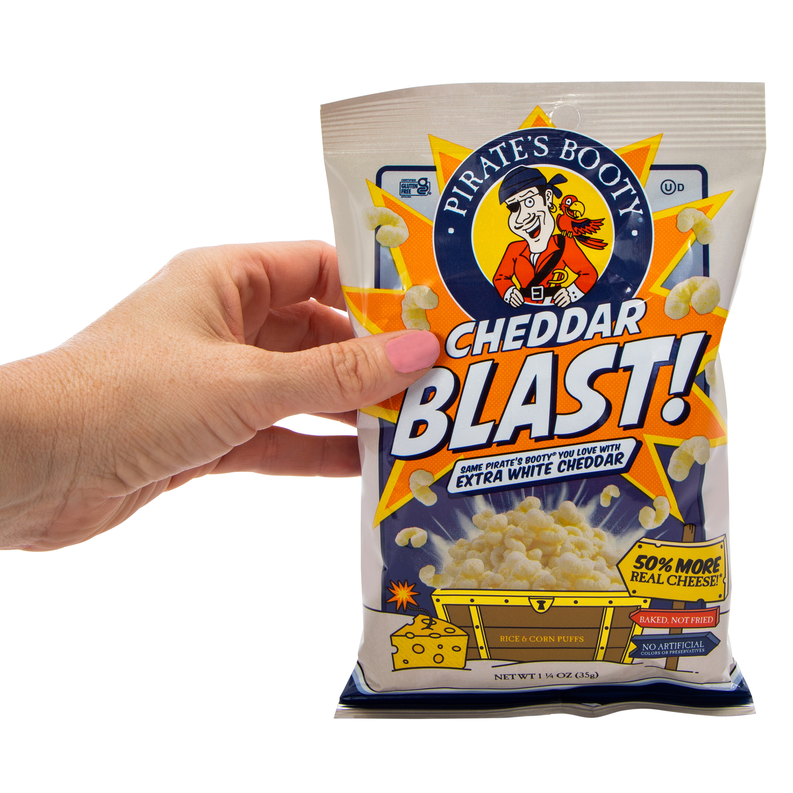 Pirate's Booty® Aged White Cheddar Rice & Corn Puffs 1oz