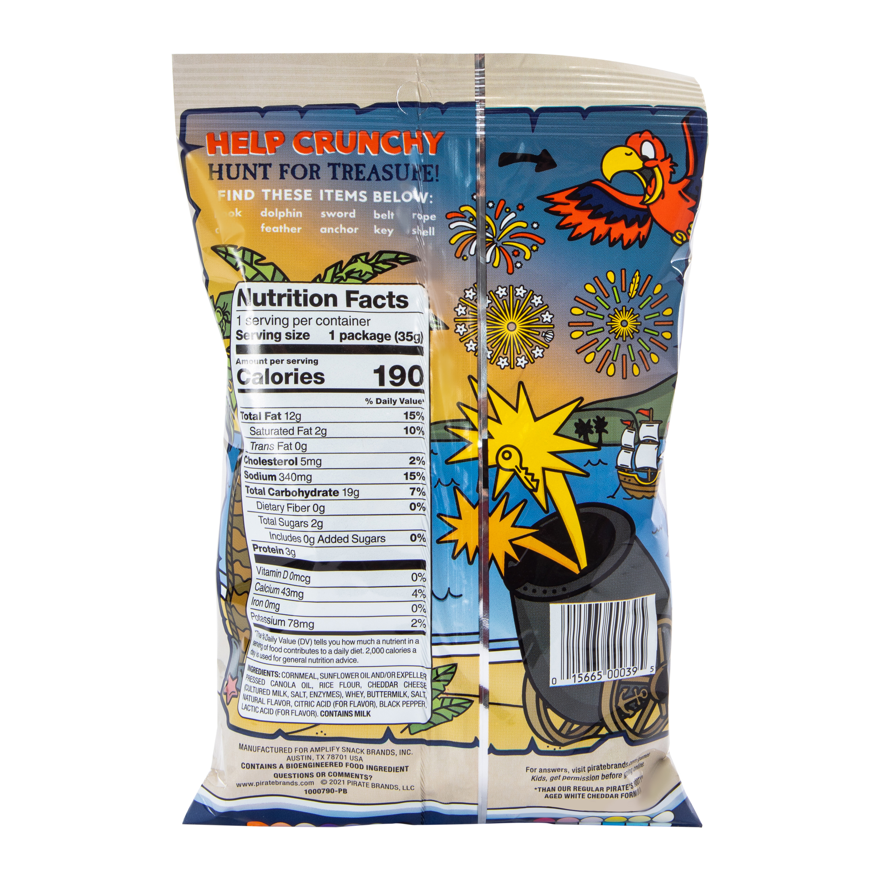 Pirate's Booty® Aged White Cheddar Rice & Corn Puffs 1oz