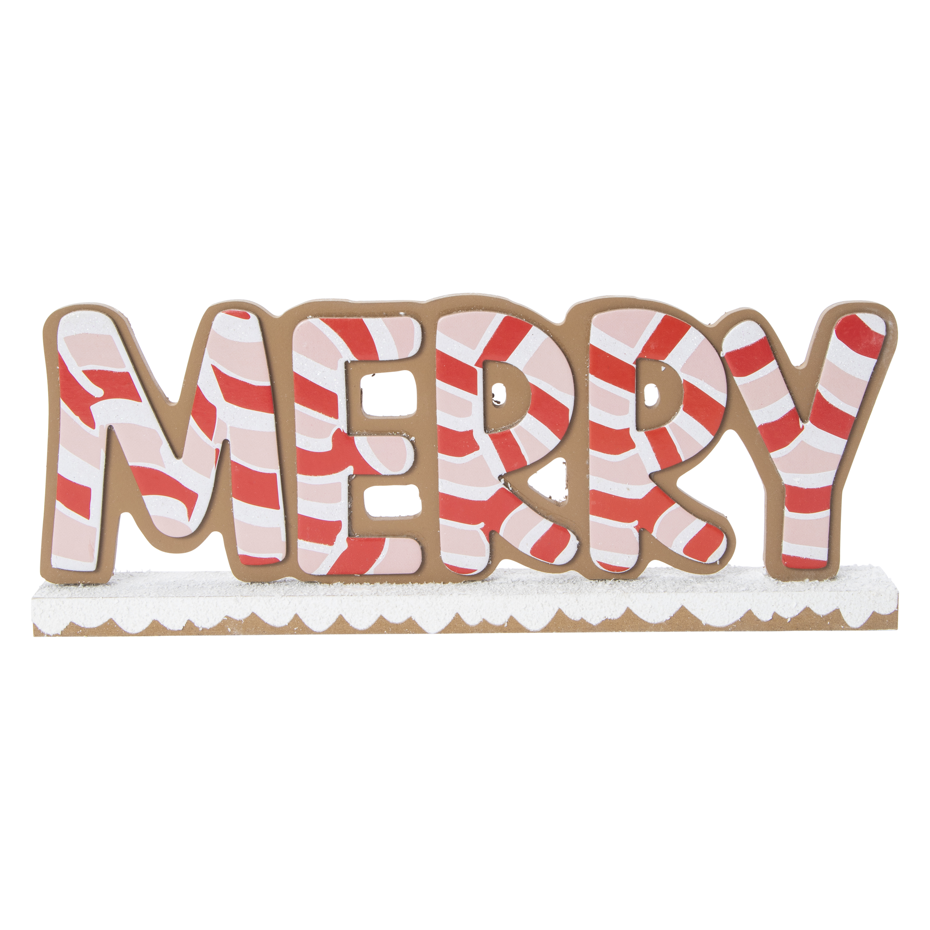 Merry' Wood Tabletop Sign 10.24in X 4.13in