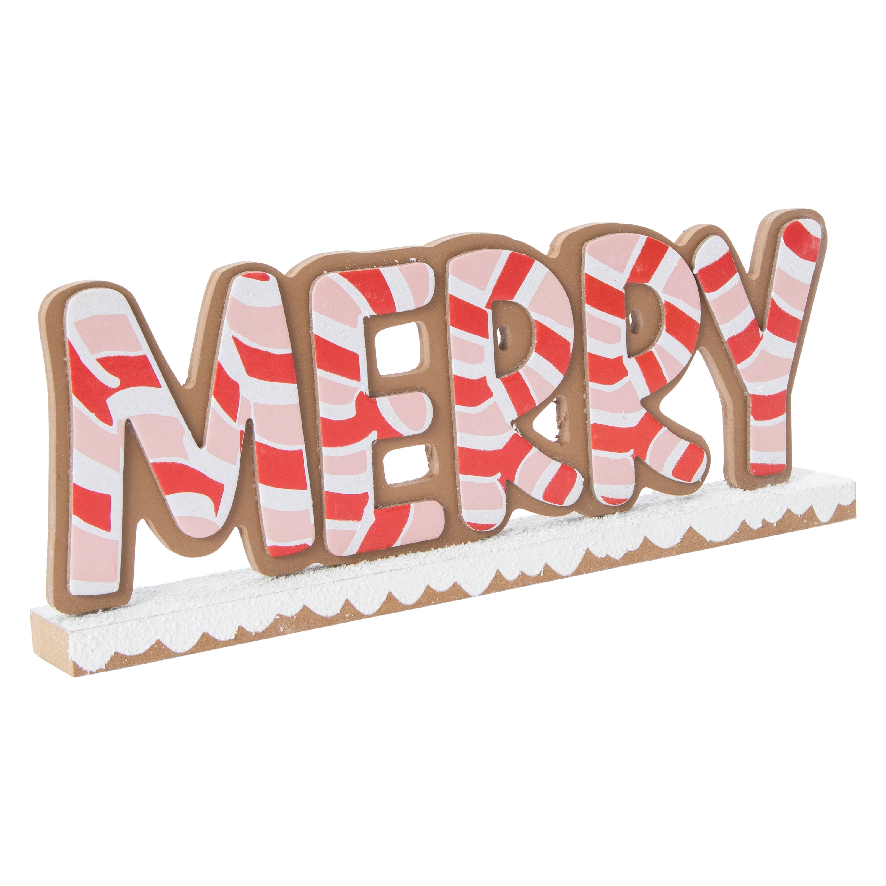 Merry' Wood Tabletop Sign 10.24in X 4.13in
