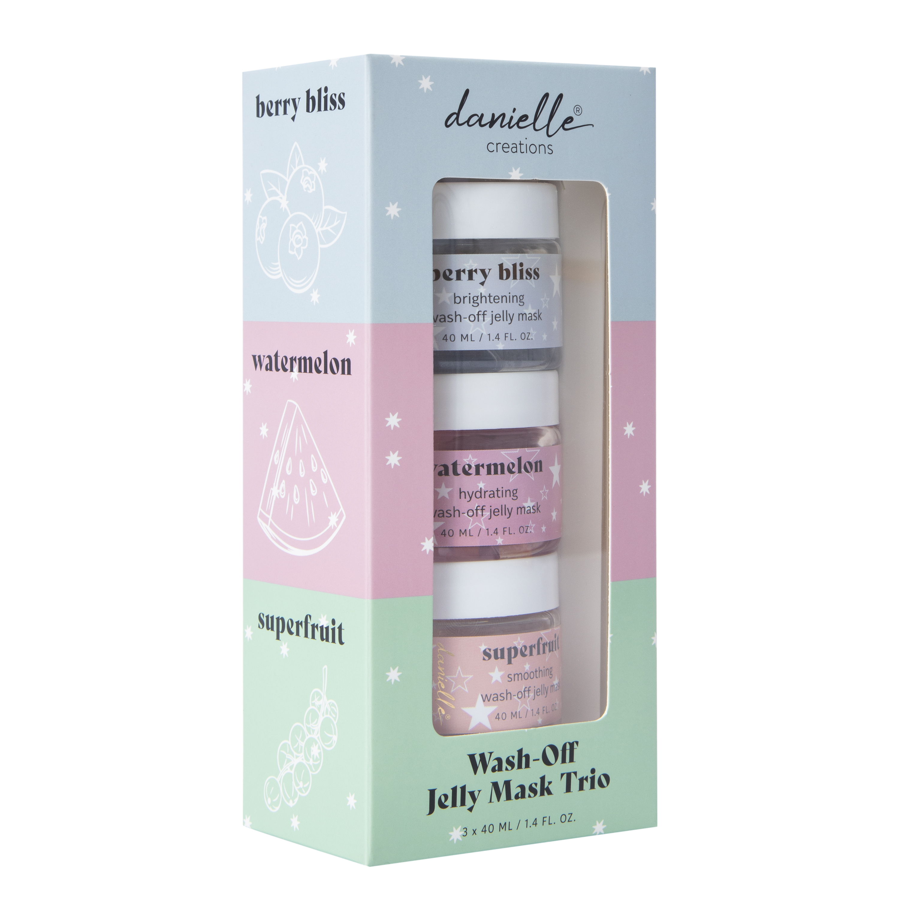 Danielle Creations® Wash-Off Jelly Mask Trio