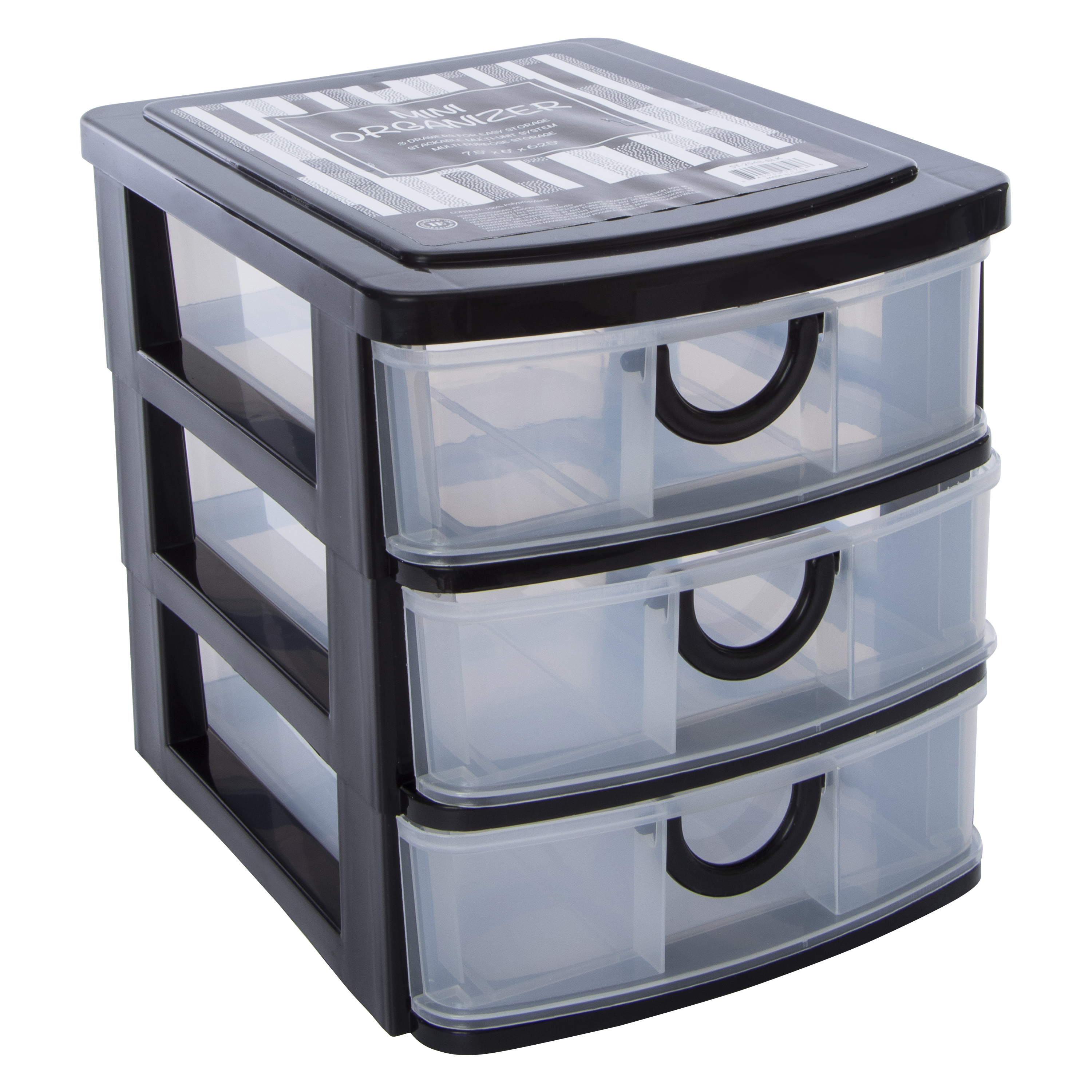 Stackable 3-Drawer Mini Organizer 7.5in X 6.25in