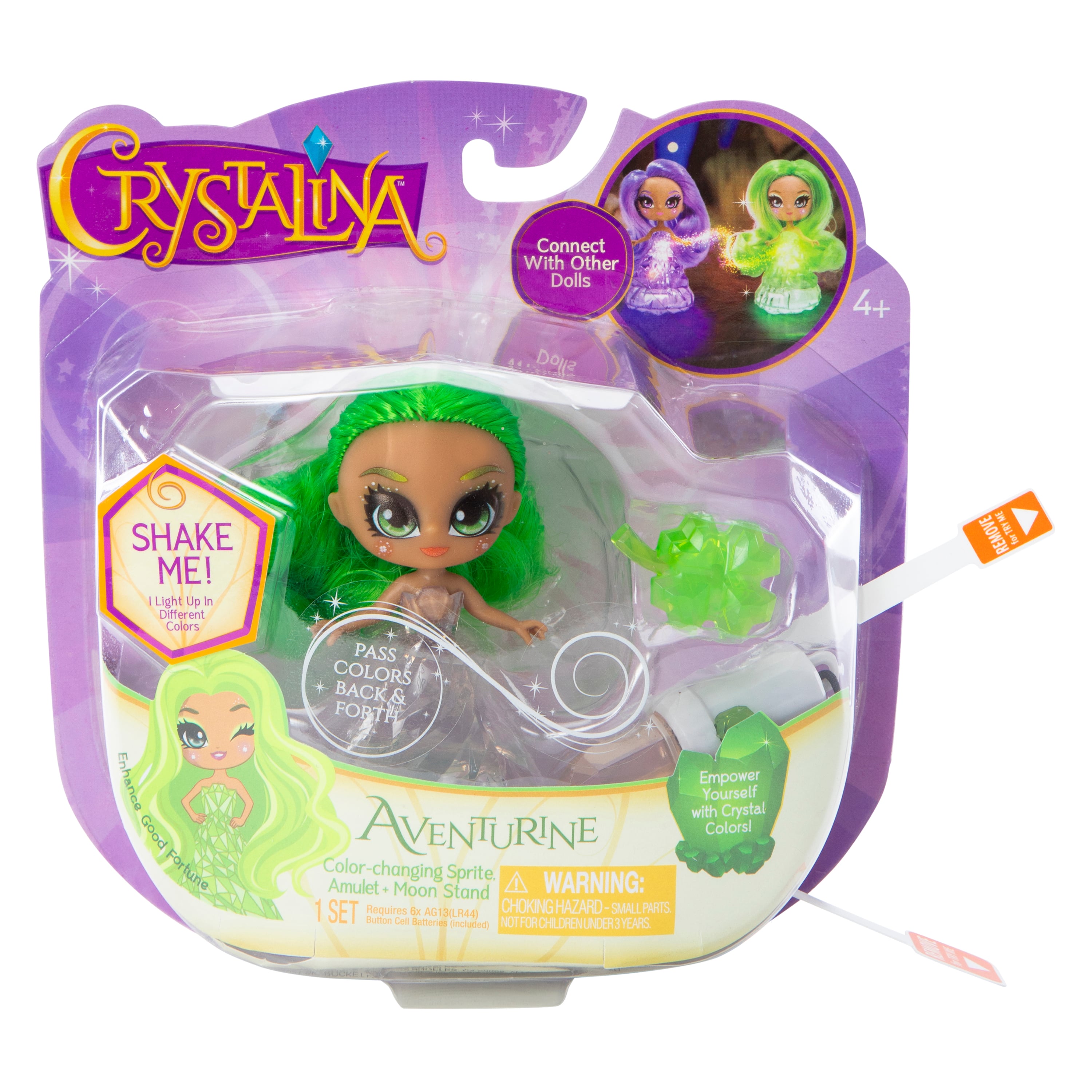 Crystalina™ Aventurine Color-Changing Sprite Doll