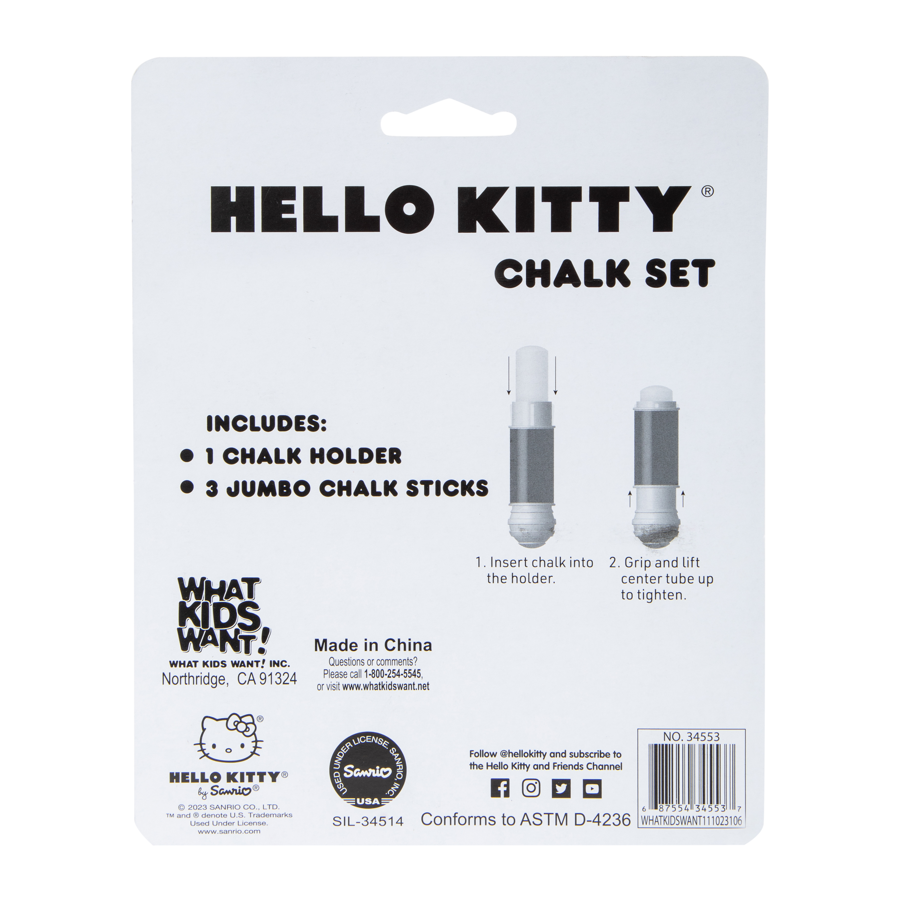 Hello Kitty® Chalk Set 4-Pack