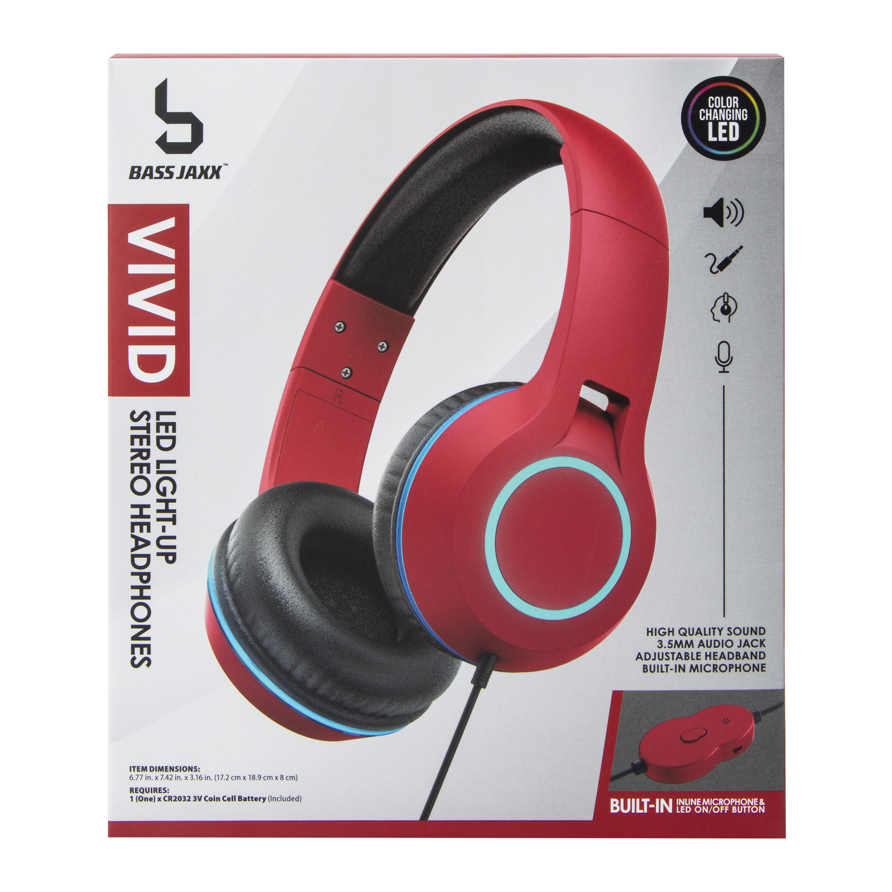 Vivid LED Light-Up Wired Stereo Headphones | Five Below