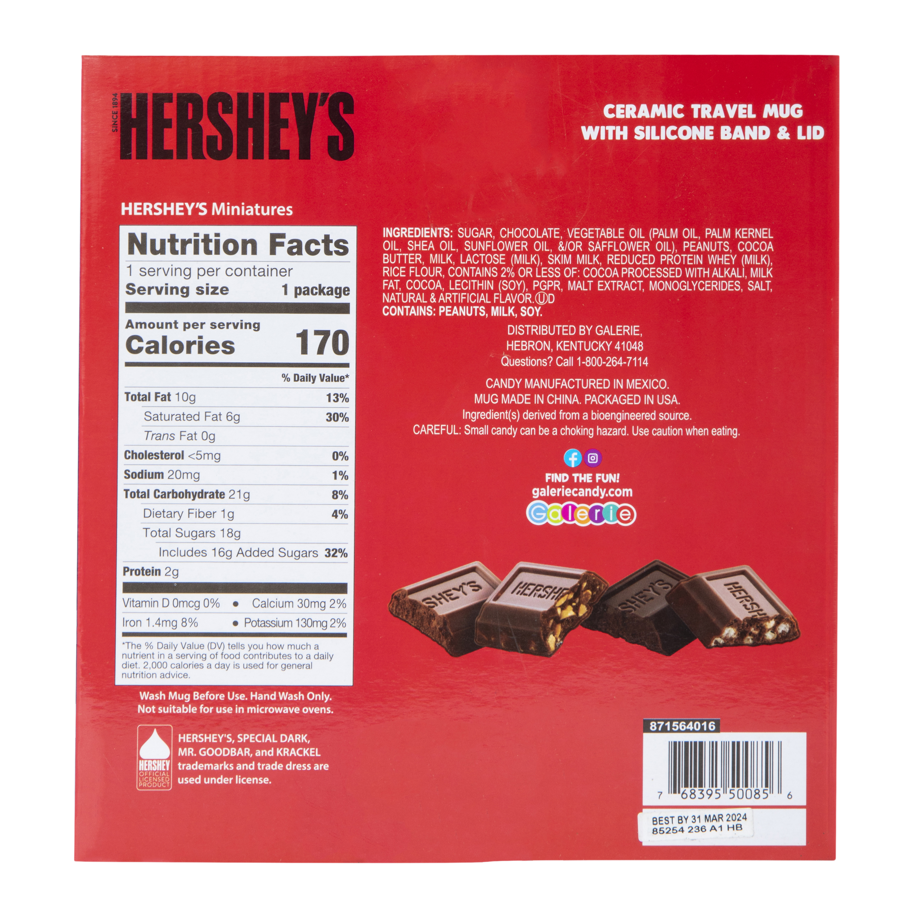 Hershey's® Ceramic Travel Mug & Candy Gift Set