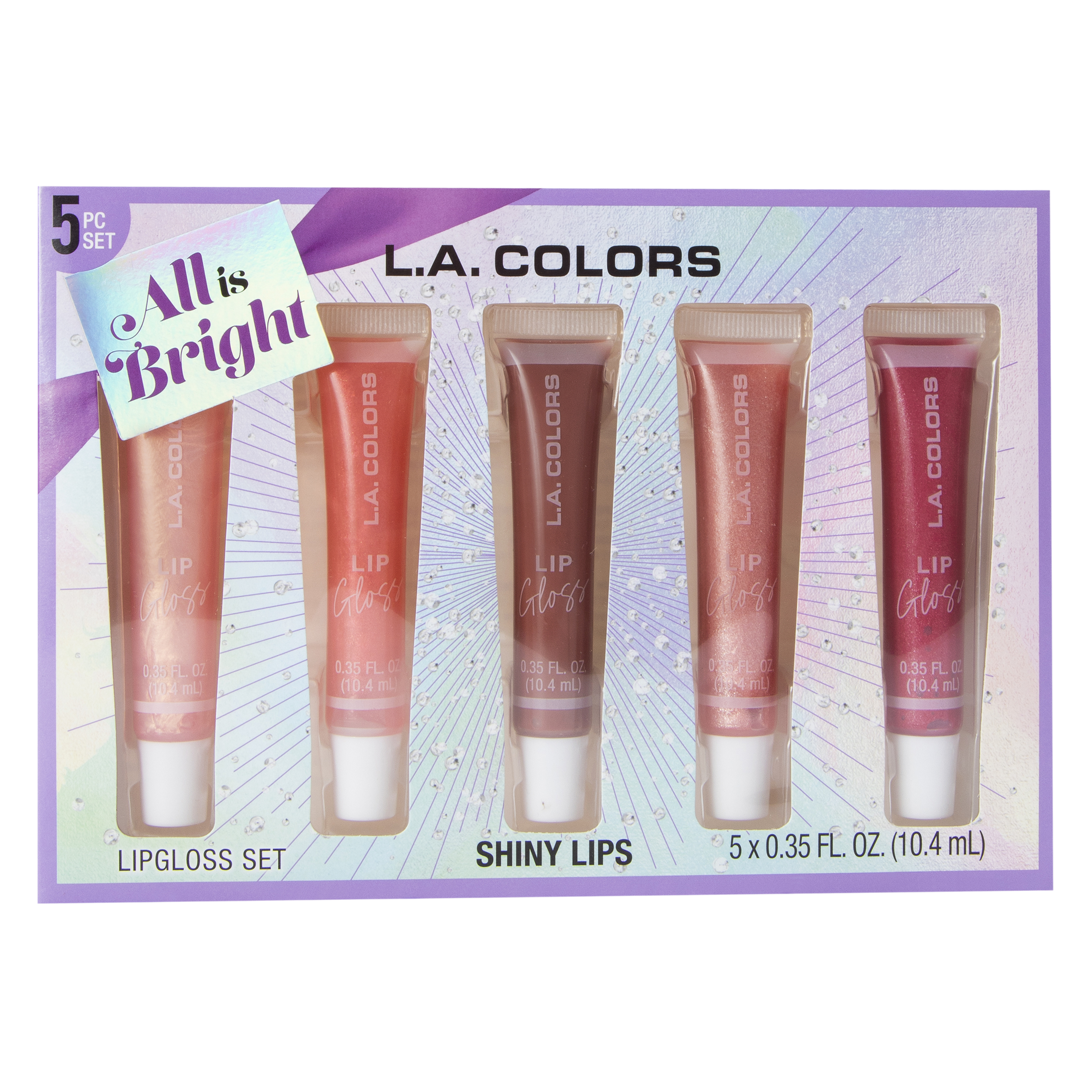 L.A. Colors® All Is Bright Lip Gloss 5-Piece Set