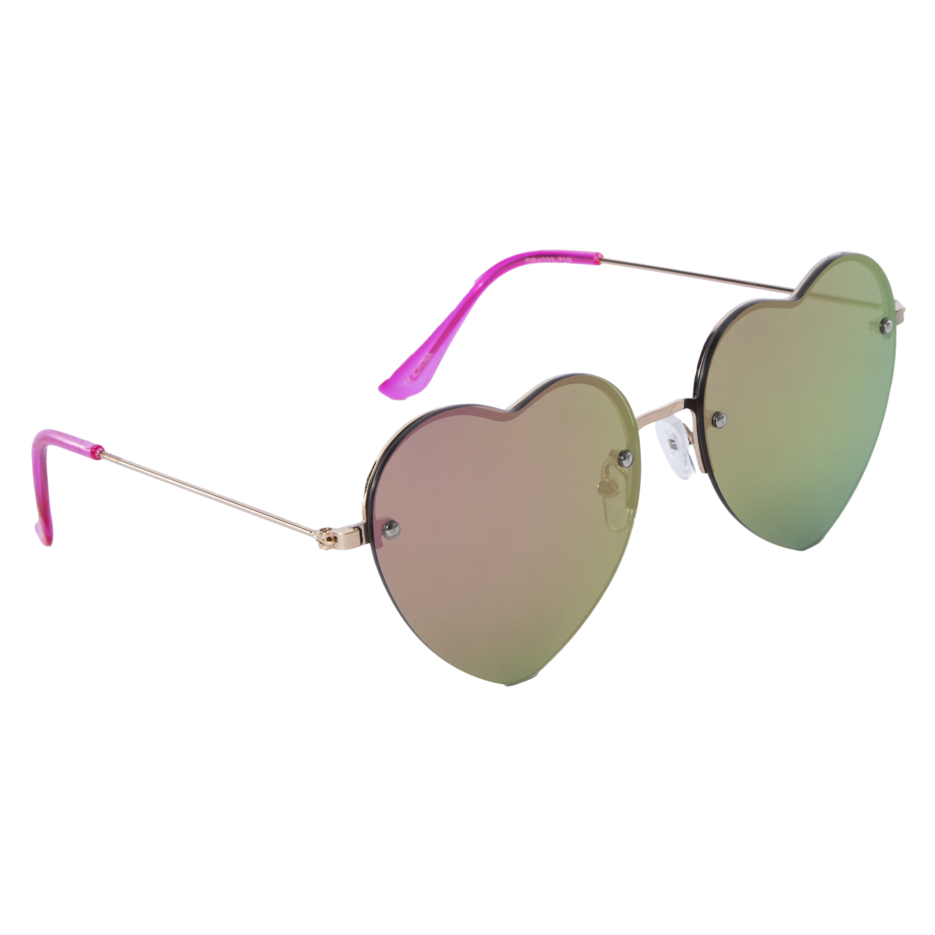 Ladies Retro Mirror Heart Sunglasses