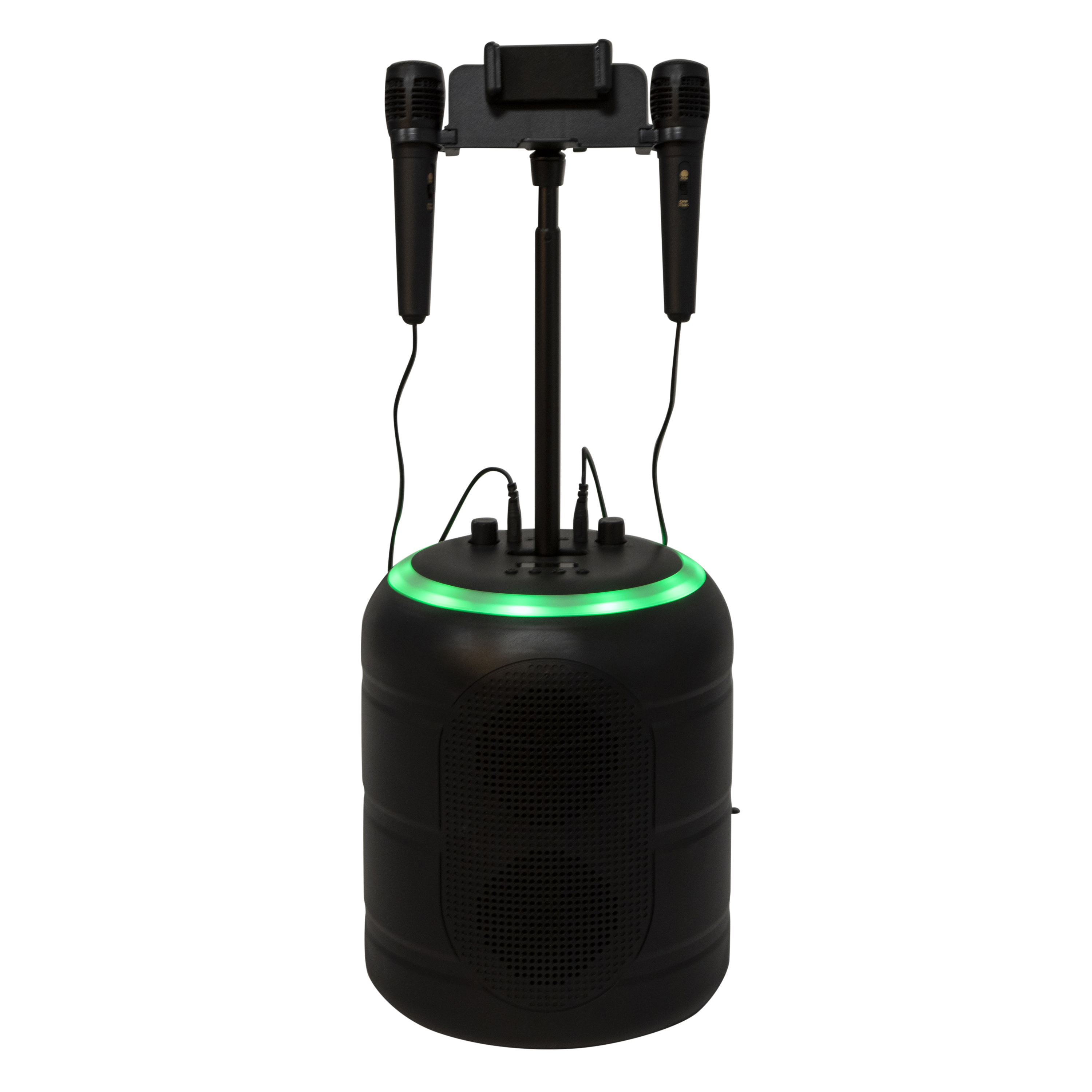 Bluetooth® Karaoke Speaker w/ Phone Stand & 2 Microphones