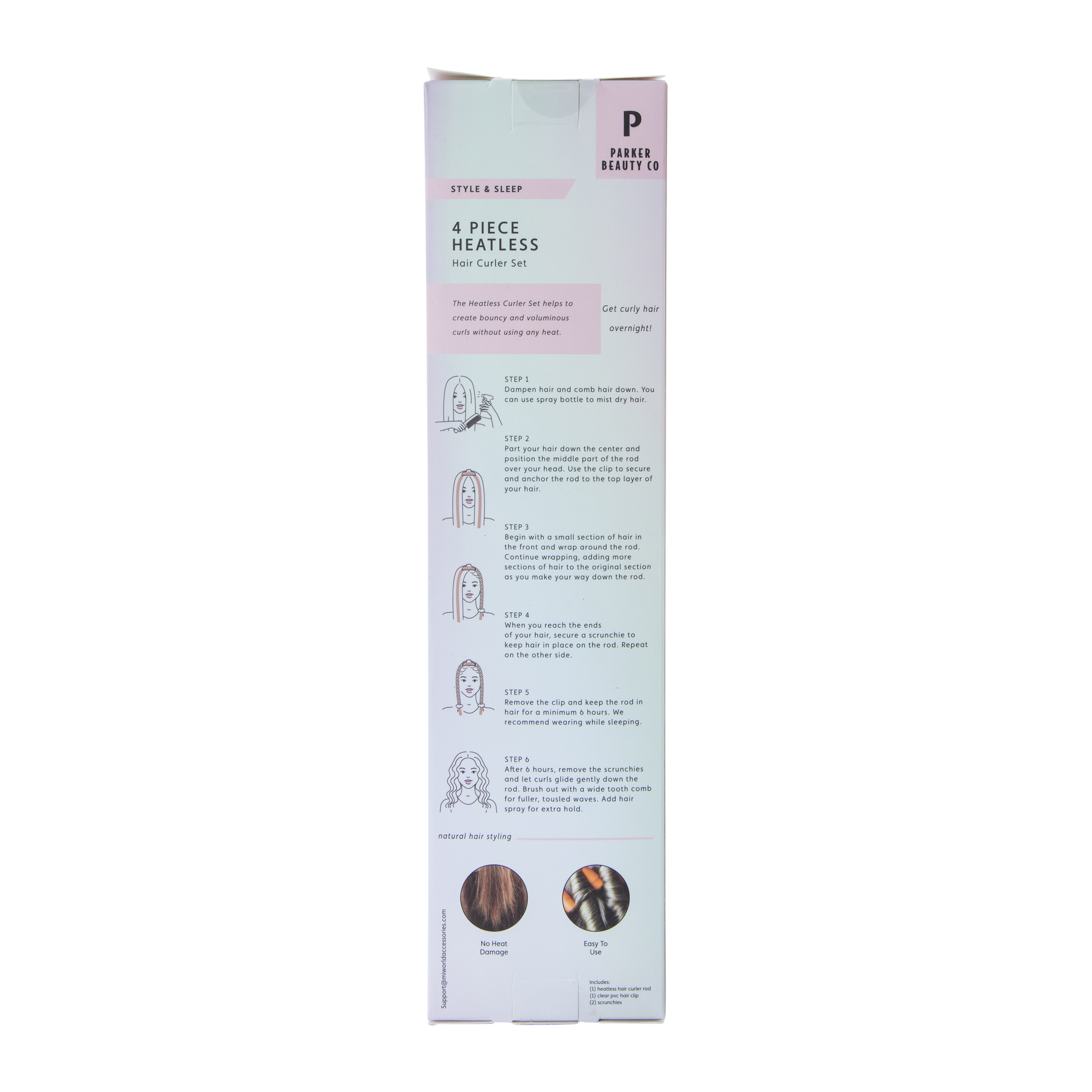 Heatless Curlers 4-Piece Set