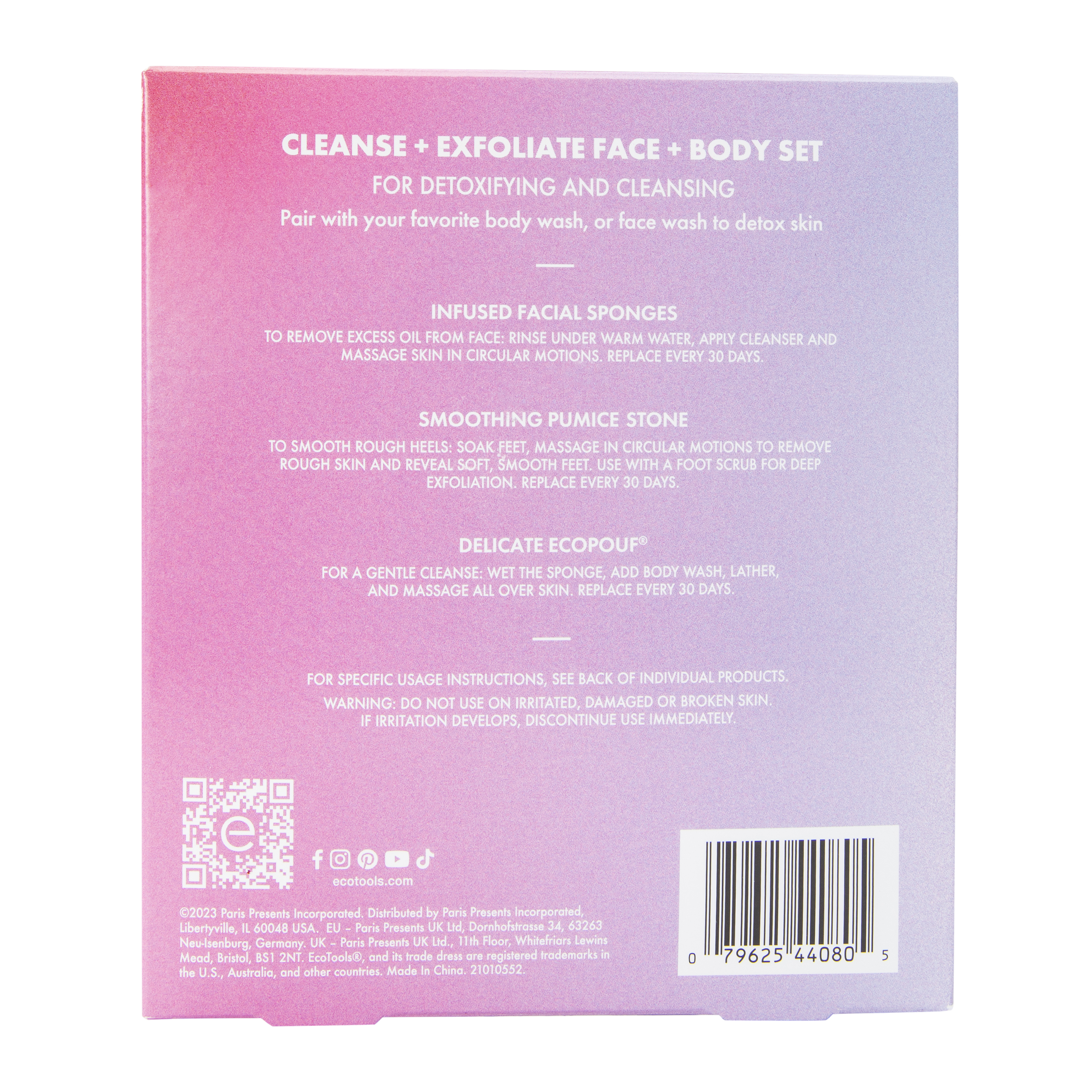 Ecotools® Cleanse + Exfoliate 4-Piece Face & Body Kit