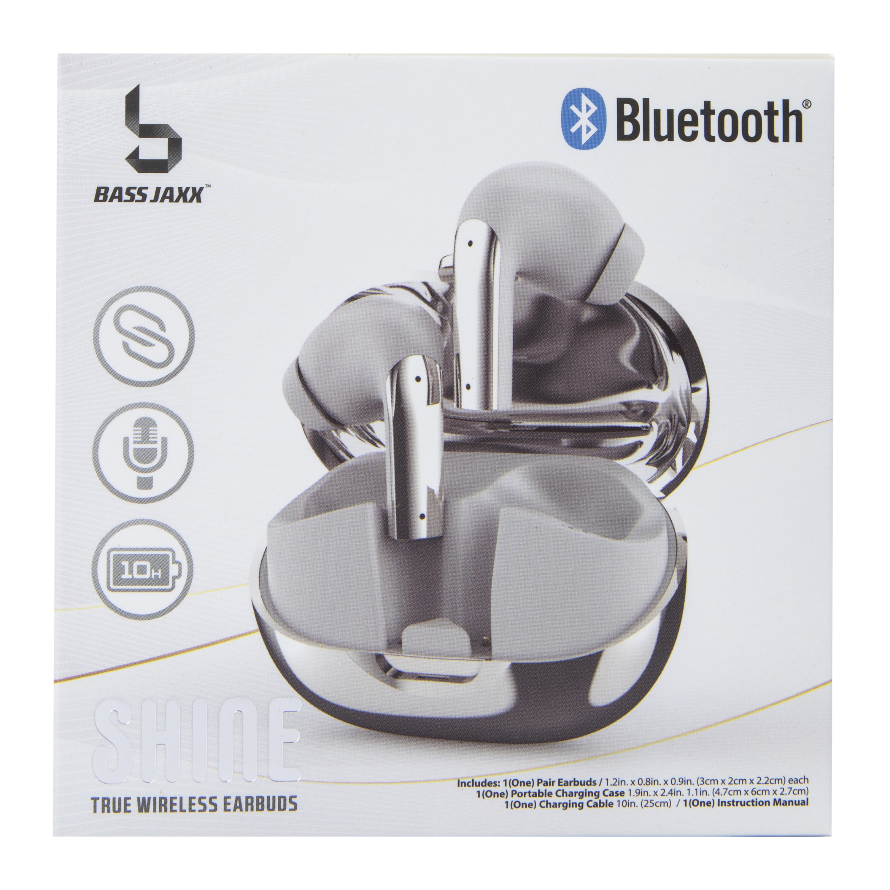 SHINE GAMING TWS EARPHONE　③ Shine Chrome Bluetooth® Wireless Earbuds With Mic | Five Below
