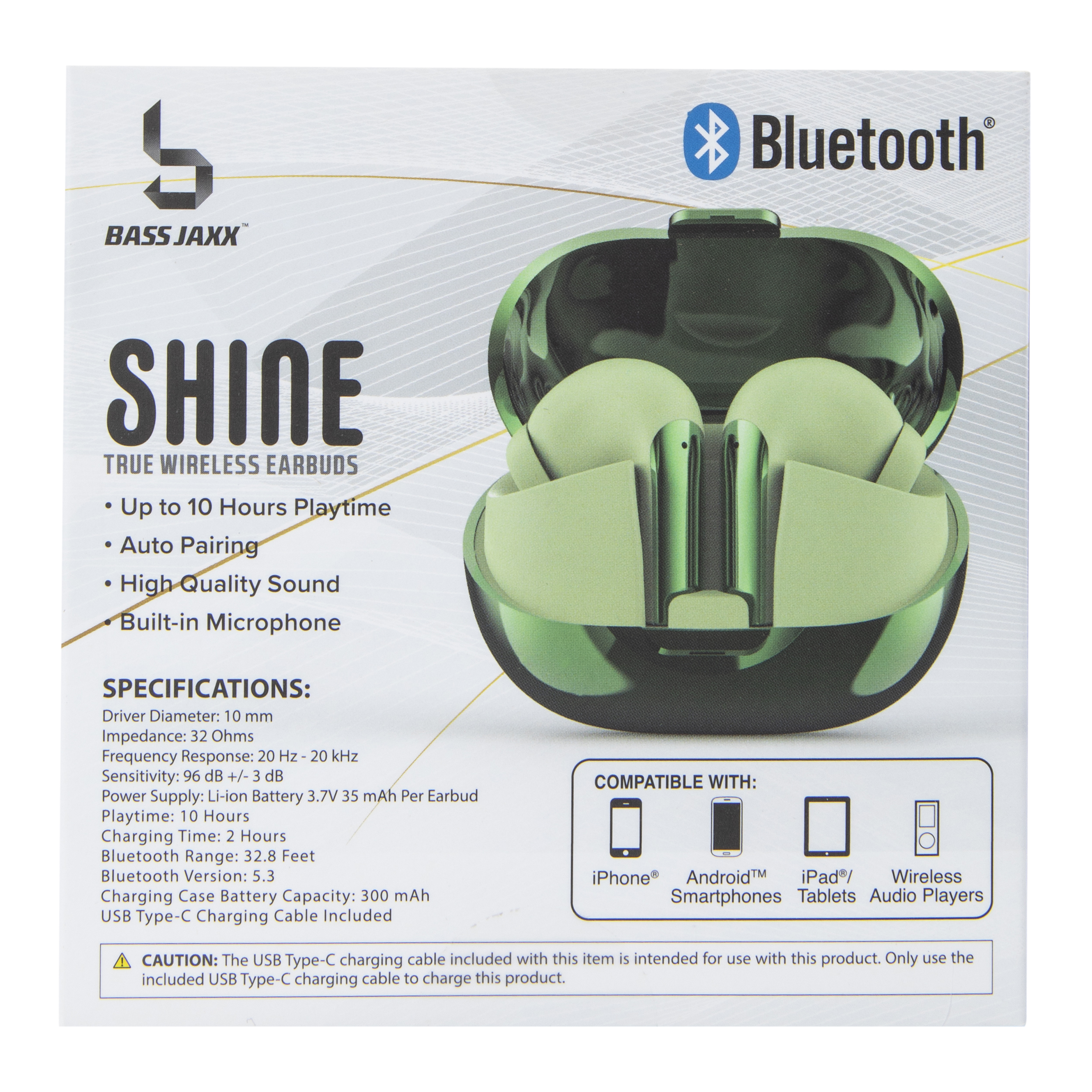 Shine Chrome Bluetooth® Wireless Earbuds With Mic | Five Below