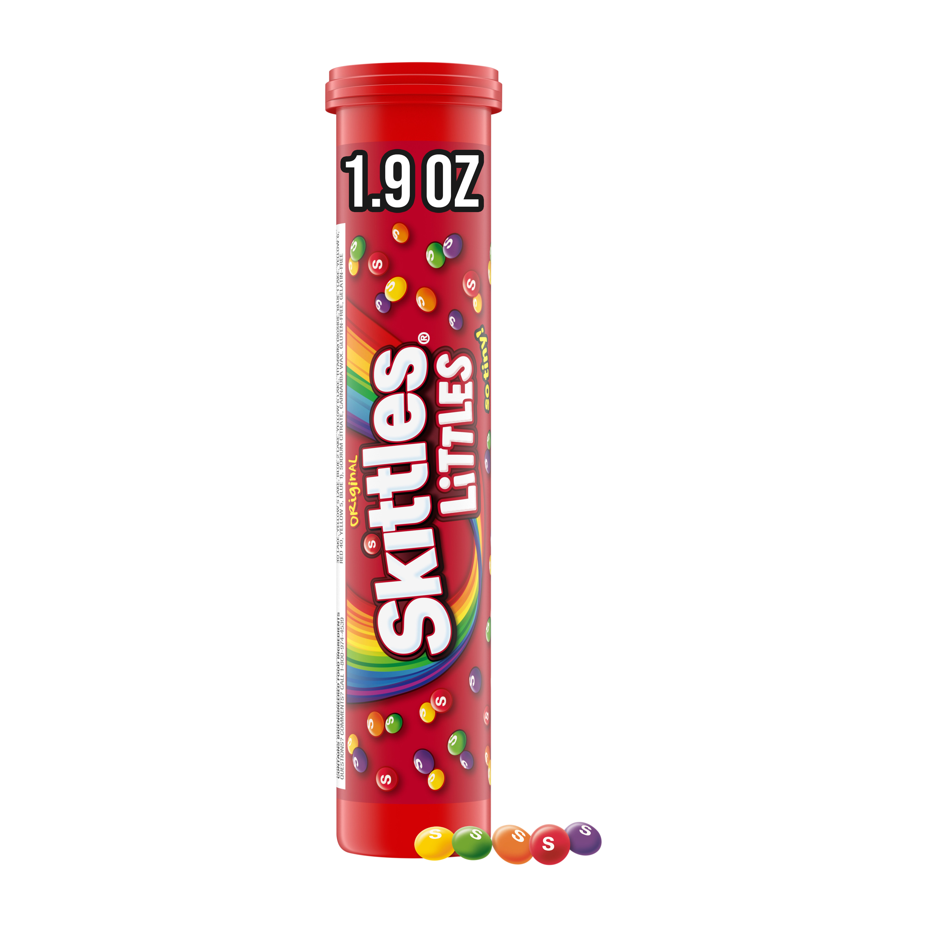 SKITTLES Original Littles Chewy Candy, Share Size, 1.9 oz Mega Tube