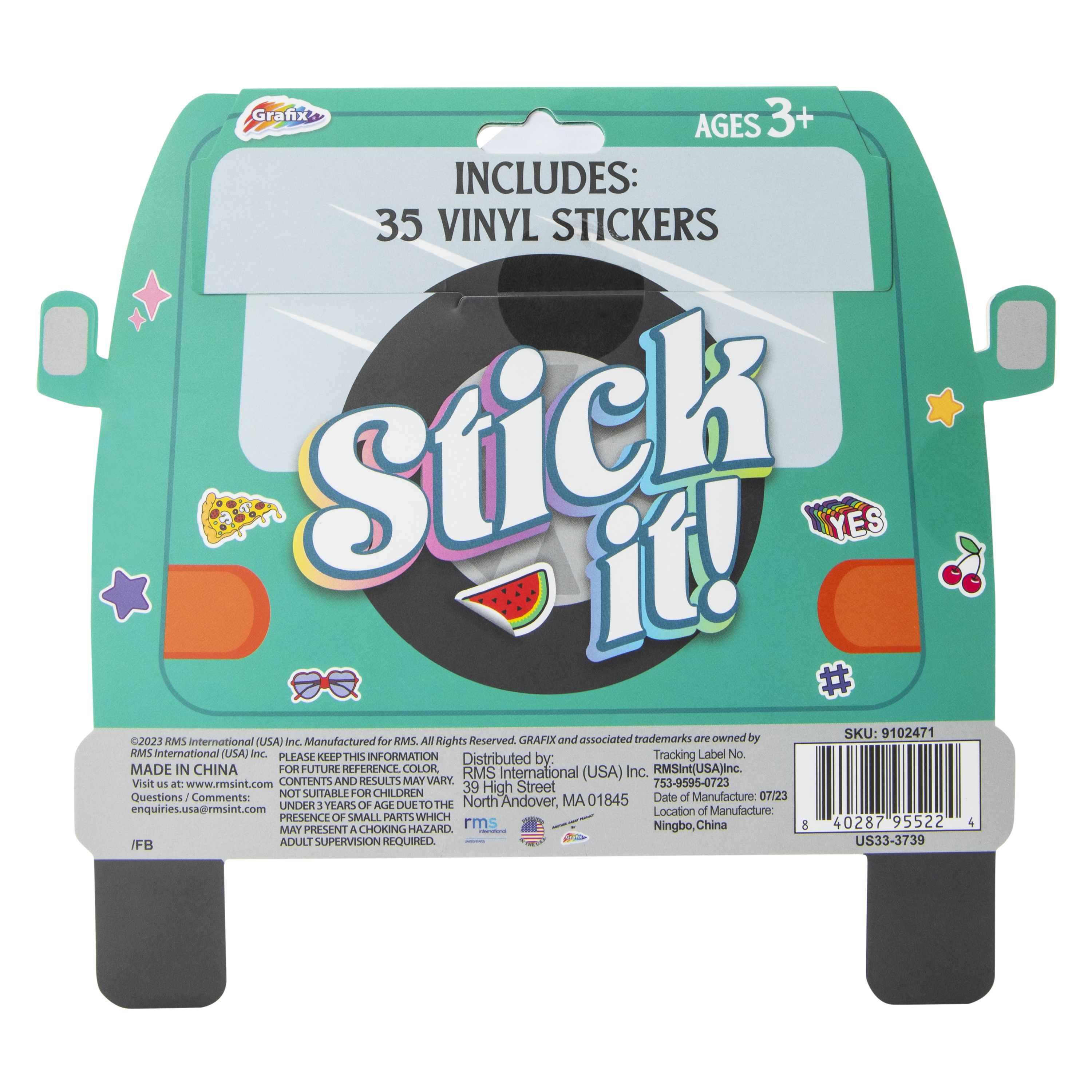 Van Reusable Vinyl Stickers 35-Count